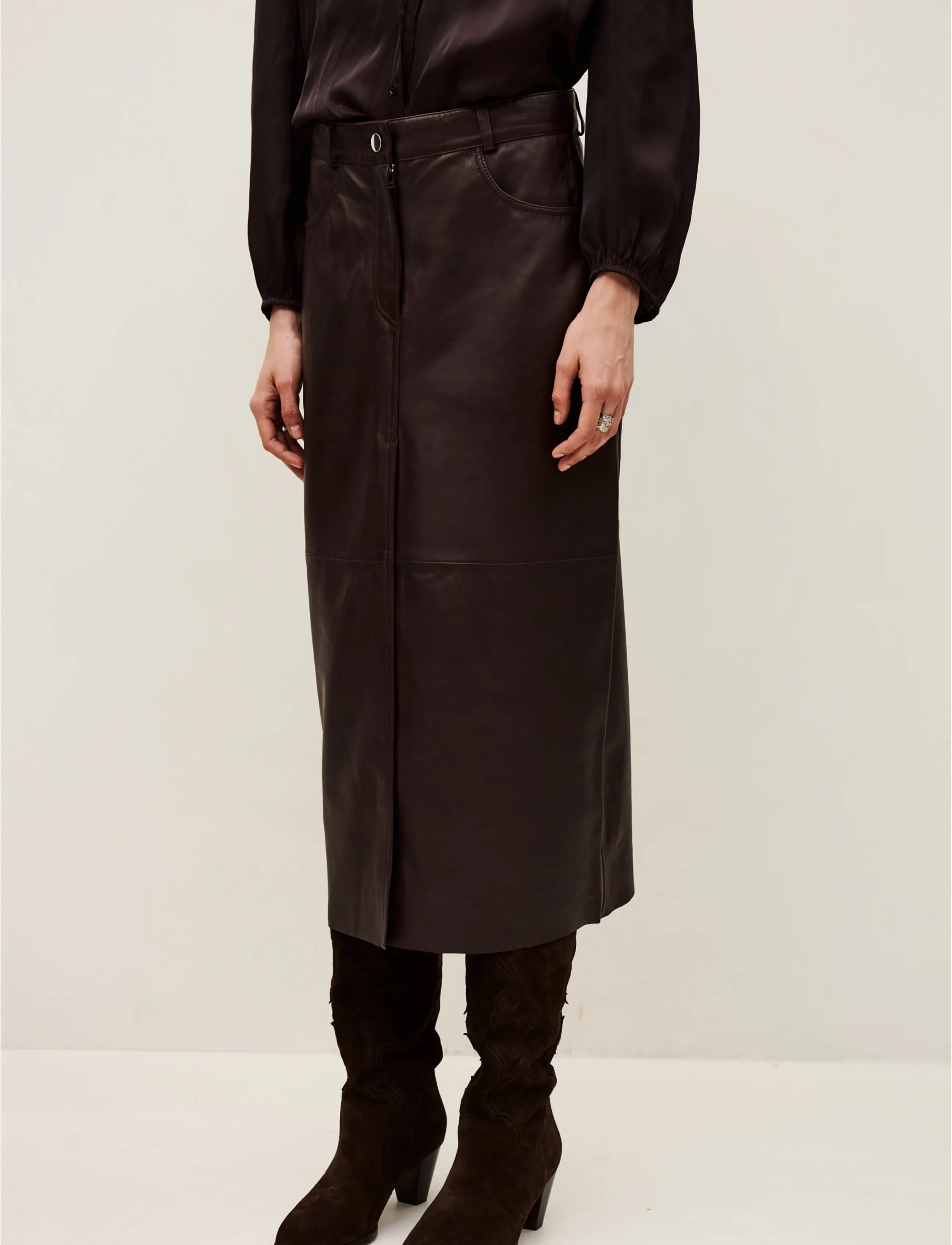 ba&sh SKIRT SOLENE - Nederdele - PURPLE / brown