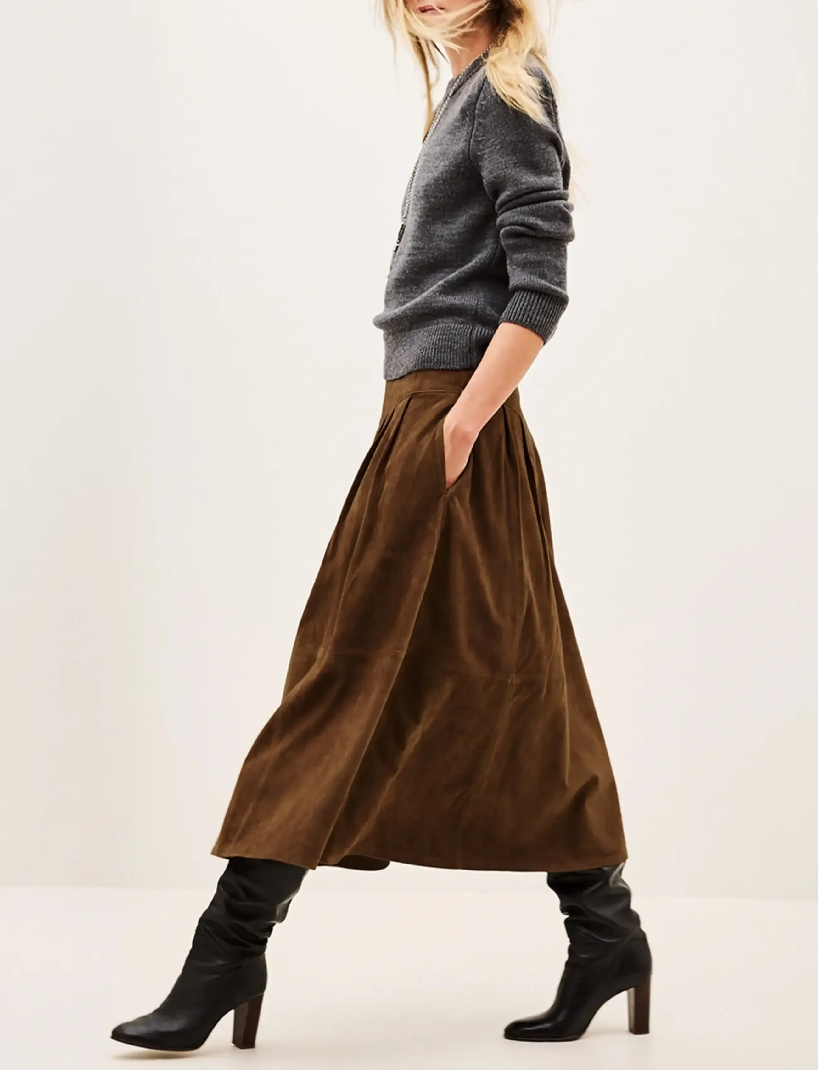 ba&sh - SKIRT NOLLY - maxi nederdele - brown - 4