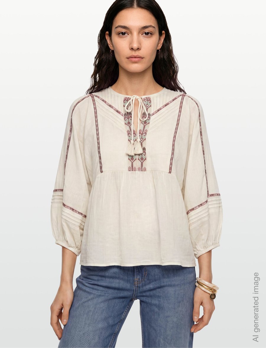 ba&sh - BLOUSE POEME - långärmade blusar - white - 3