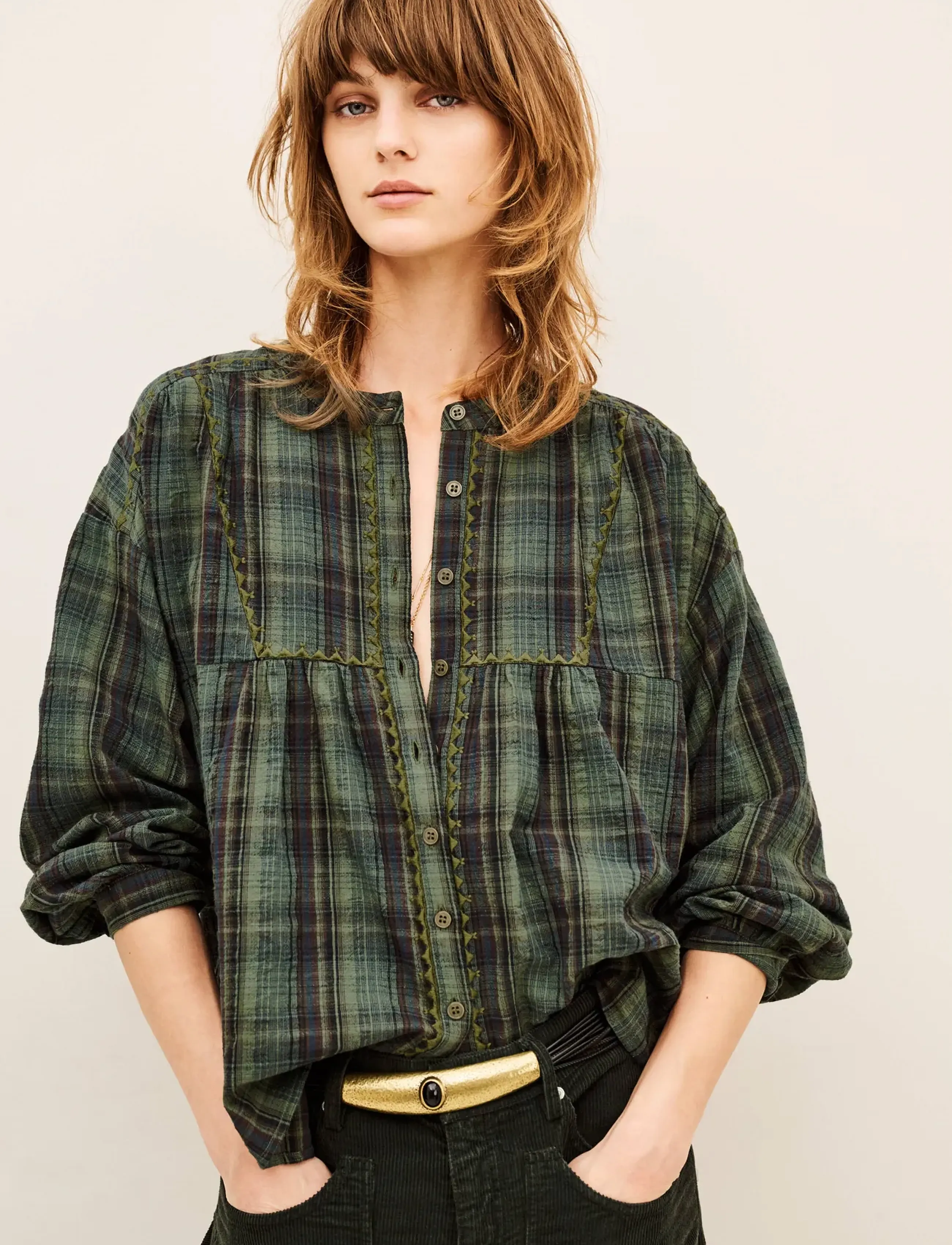 ba&sh - SHIRT SISI - langärmlige hemden - green - 0