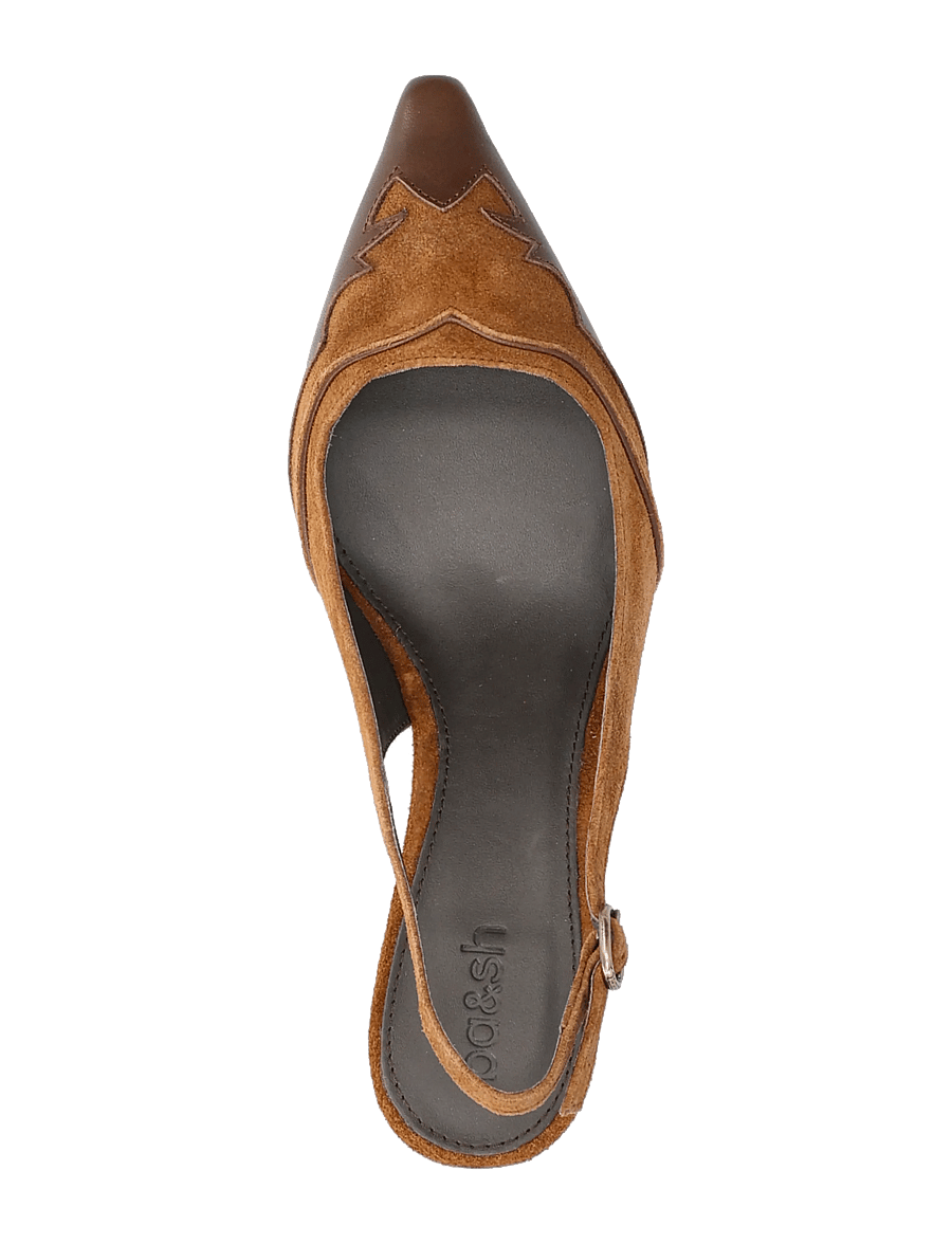 ba&sh - ESCARPINS CASTA - slingbacks med hæl - brown - 4