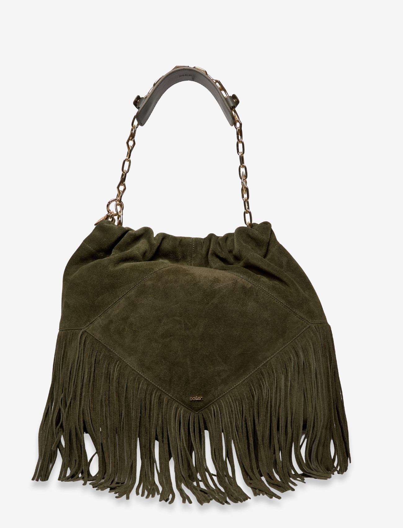ba&sh - SAC M SUEDE JUNE TOTE FRANGES - shoppingväskor - green - 1