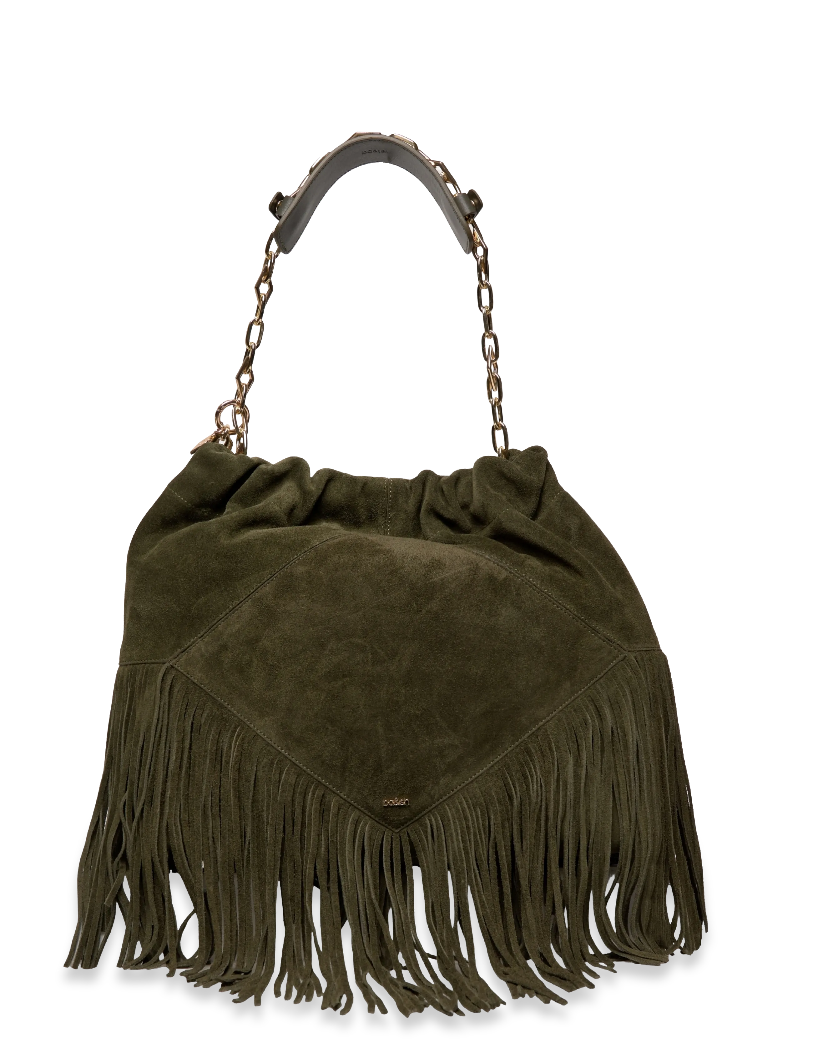 ba&sh - SAC M SUEDE JUNE TOTE FRANGES - green - 2