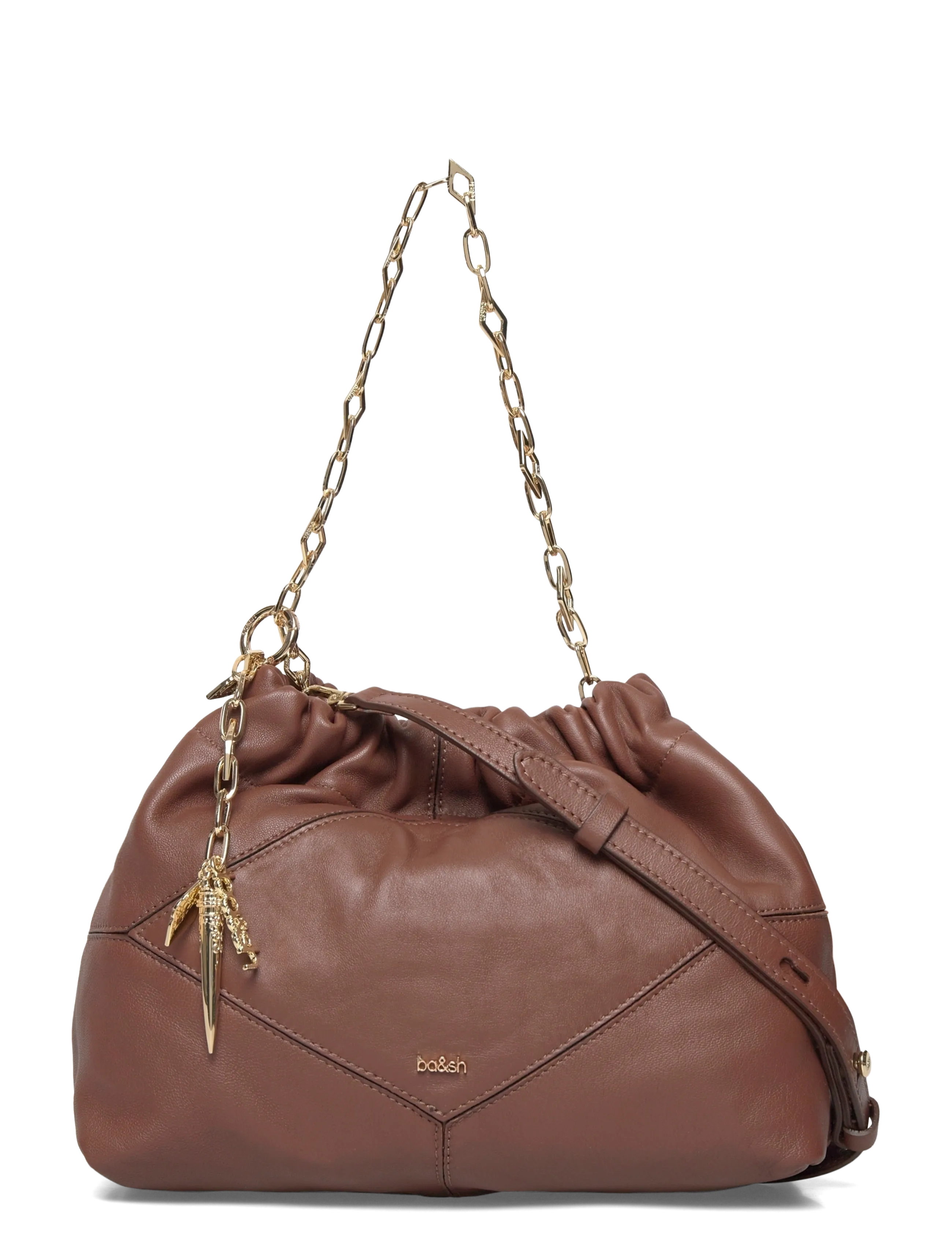 ba&sh SAC M NAPPA MINI JUNE TOTE - Naujienos - BROWN / brown