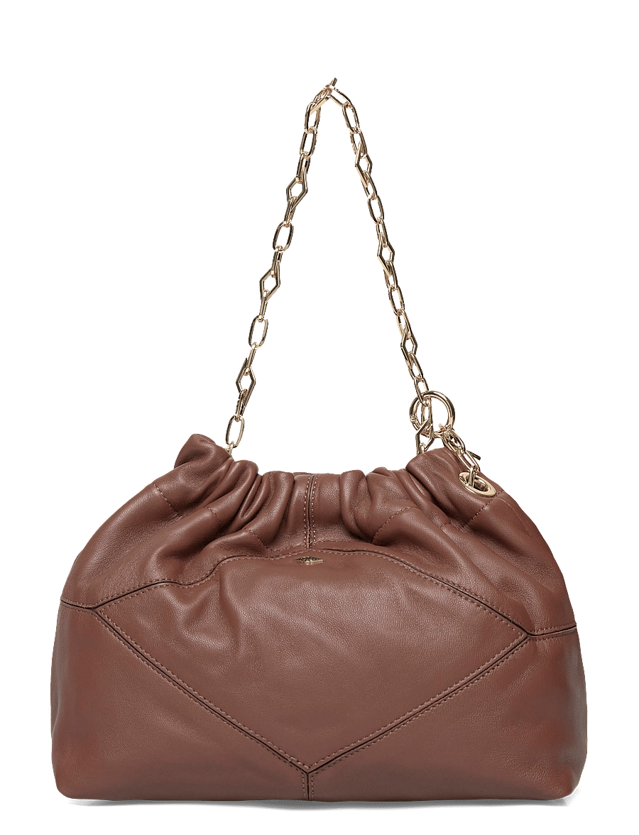 ba&sh - SAC M NAPPA MINI JUNE TOTE - tote bags - brown - 1
