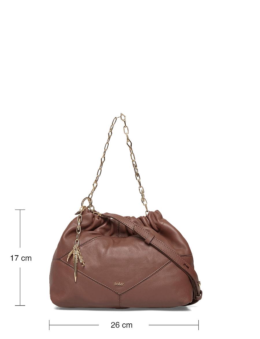 ba&sh - SAC M NAPPA MINI JUNE TOTE - tote bags - brown - 3