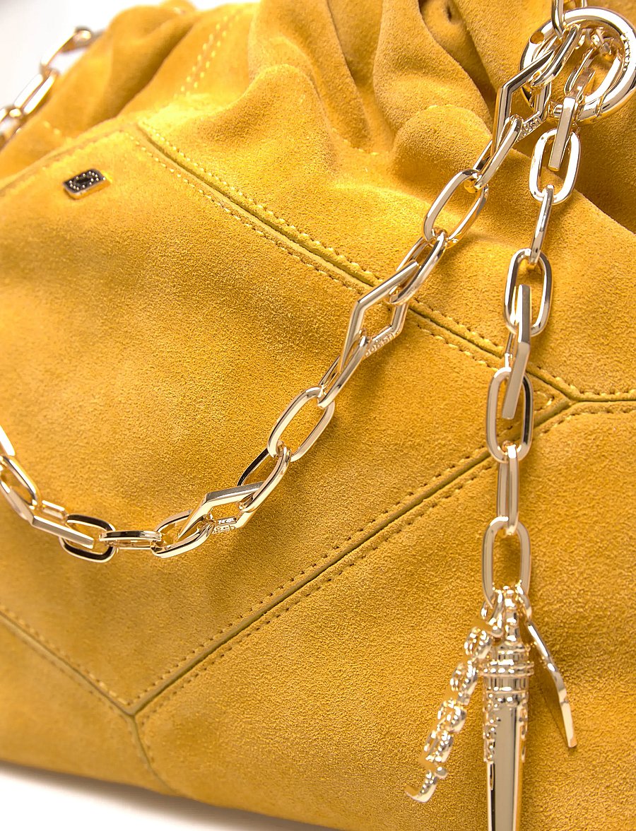 ba&sh - SAC S SUEDE MINI JUNE TOTE - saffron - 4