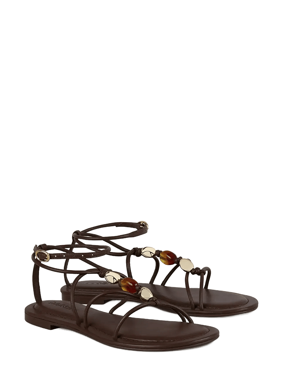 ba&sh - SANDALES PERLES CAYA - platta sandaler - choco - 0