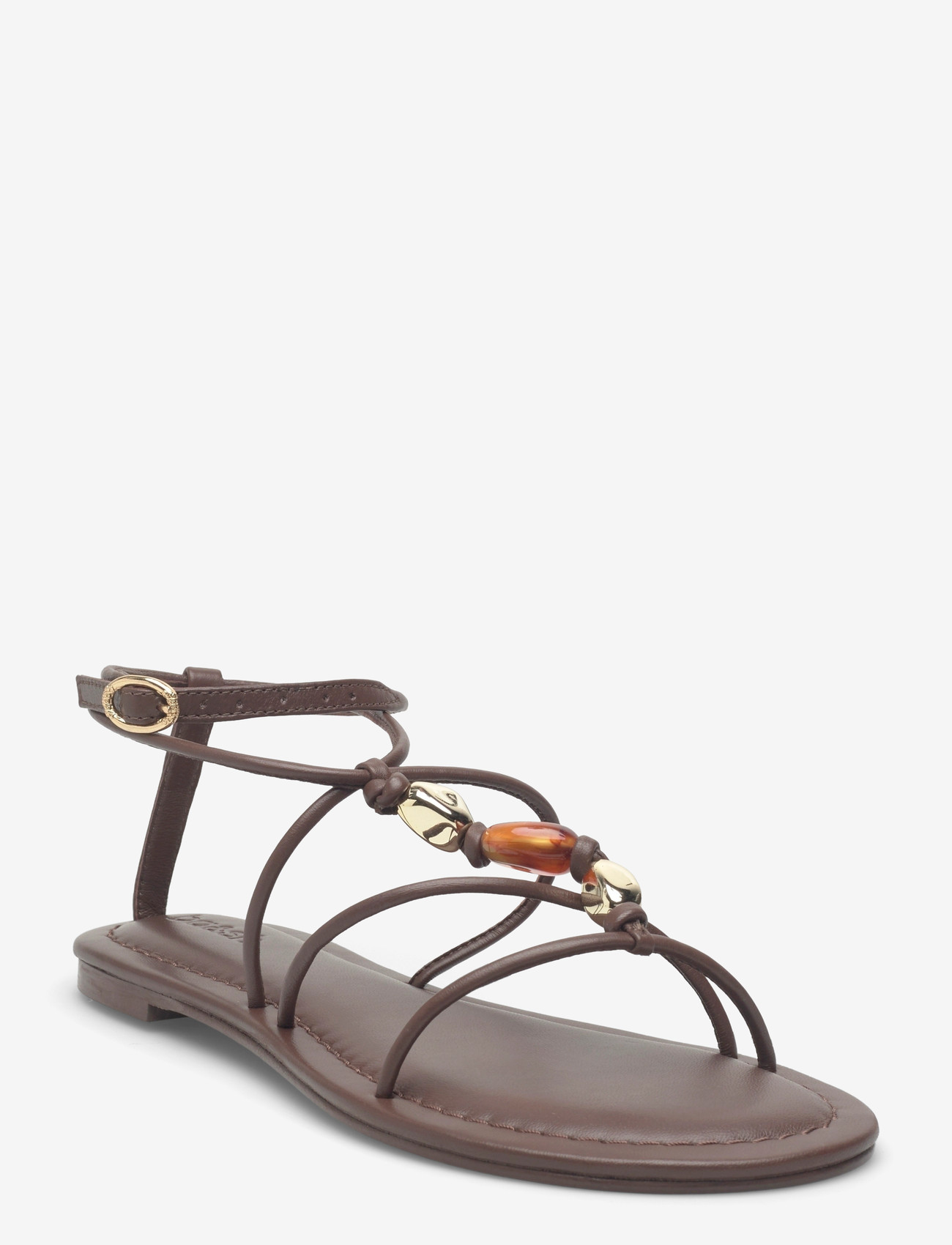 ba&sh - SANDALES PERLES CAYA - lygiapadės basutės - chocolate - 0