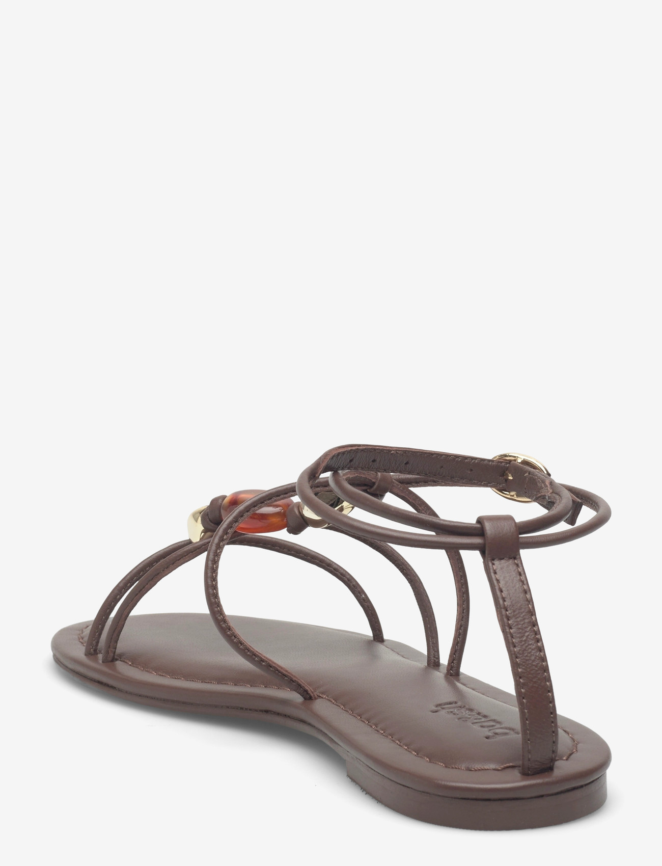 ba&sh - SANDALES PERLES CAYA - lygiapadės basutės - chocolate - 2