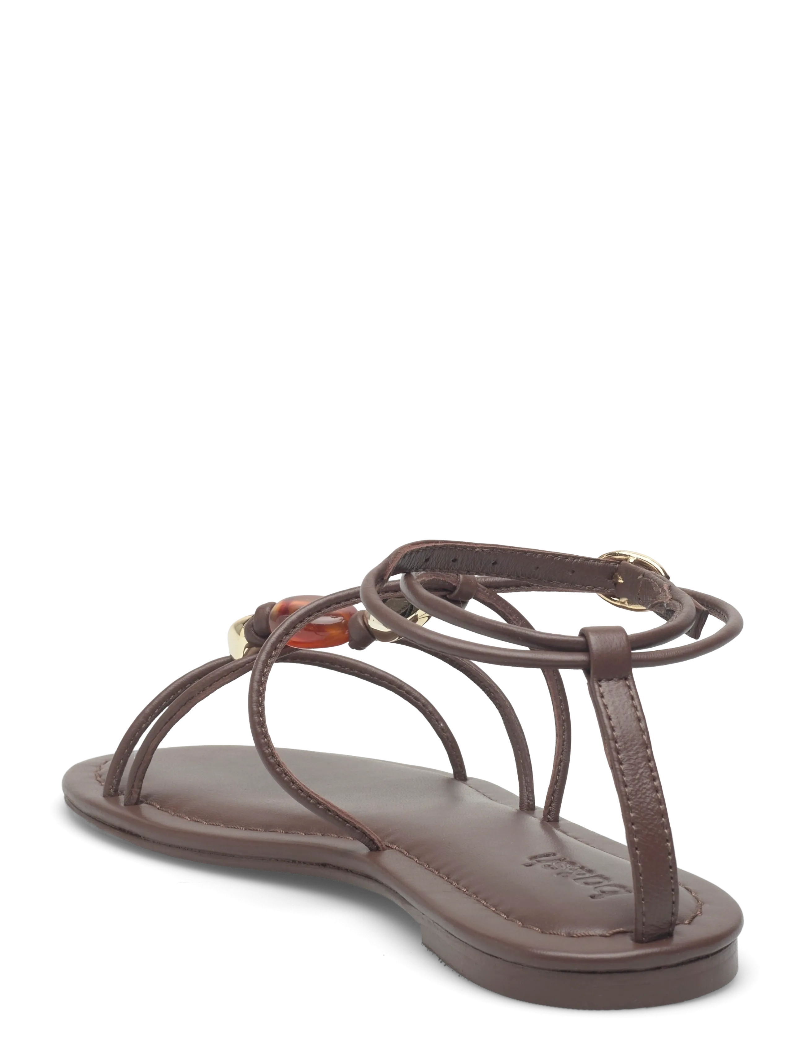ba&sh - SANDALES PERLES CAYA - flat sandals - chocolate - 2
