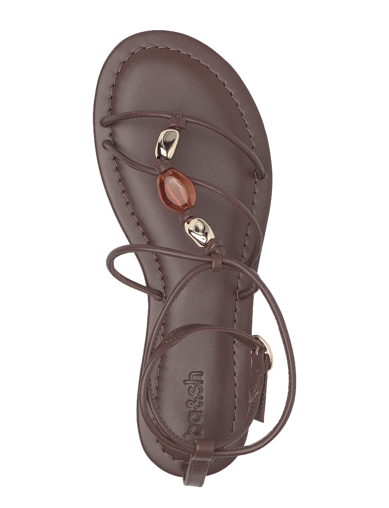 ba&sh - SANDALES PERLES CAYA - lygiapadės basutės - chocolate - 3