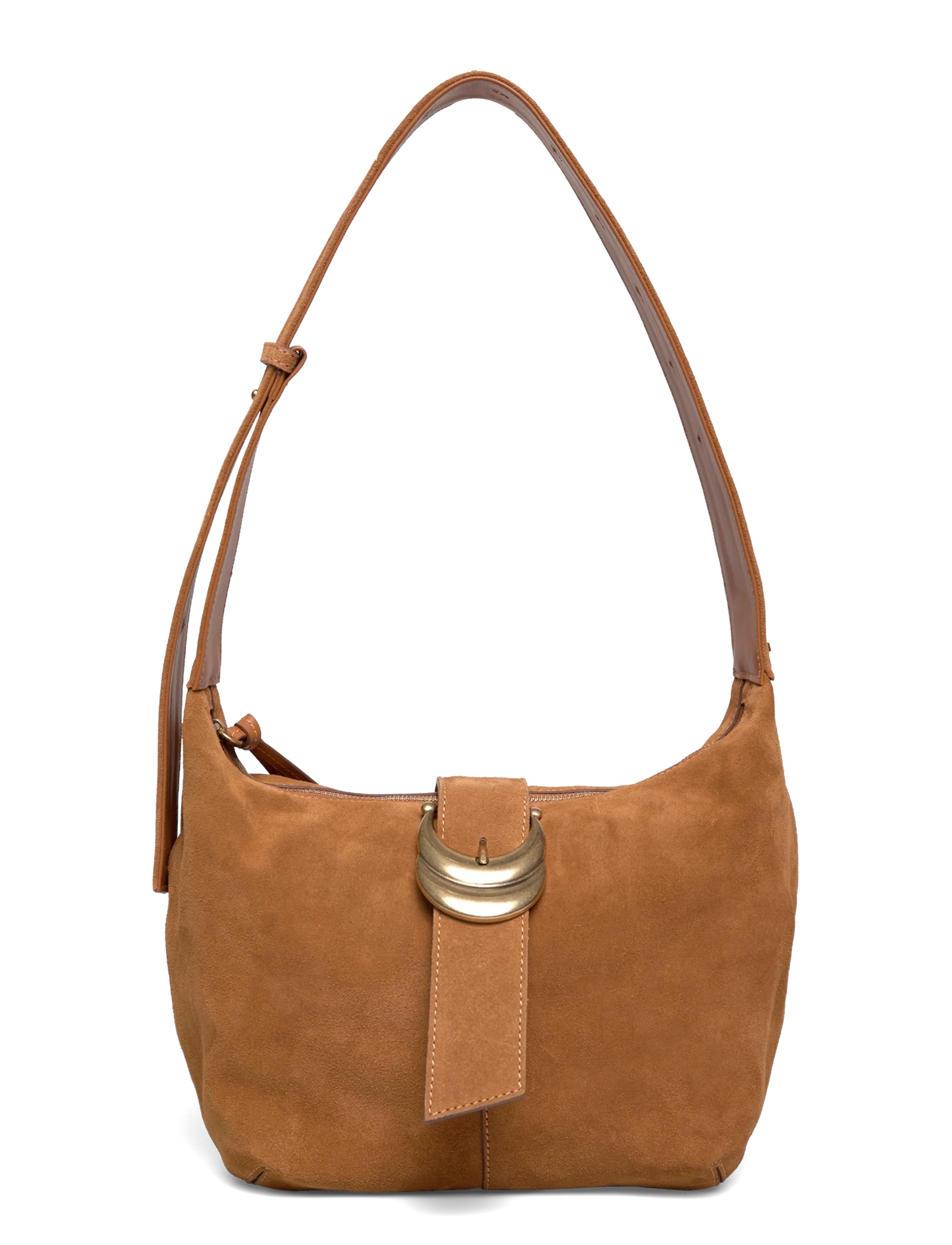 ba&sh Bag Suede Youyou Hobo, Kvinder, Hobo Taske, Brun, Str: ONE SIZE