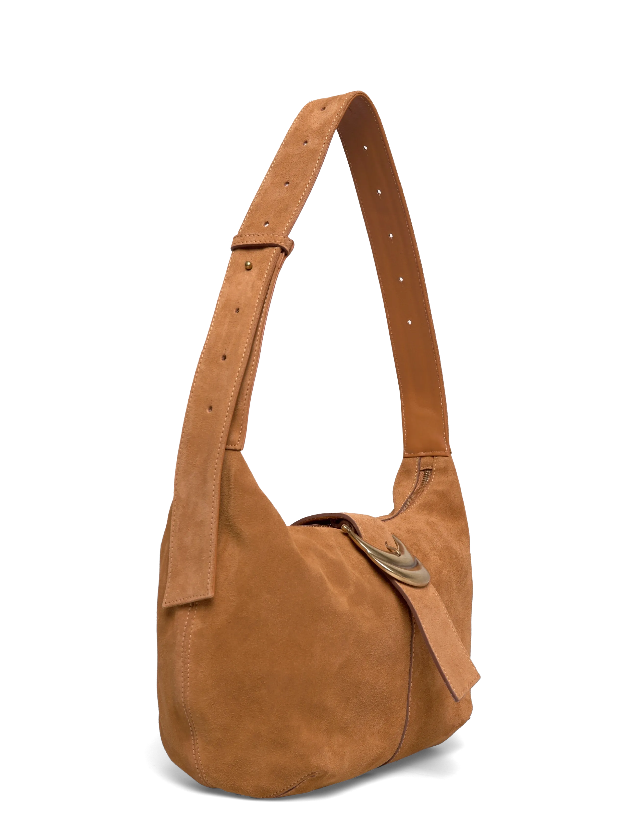 ba&sh - BAG SUEDE YOUYOU HOBO - alltags-style - cognac - 2