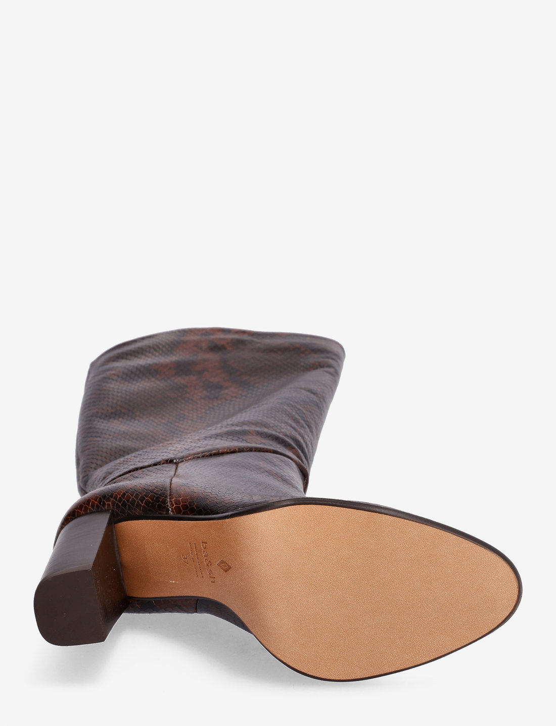 Bottine top effet serpent