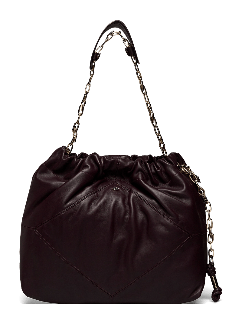 ba&sh - BAG M NAPPA JUNE TOTE - top handle - bordeaux - 0
