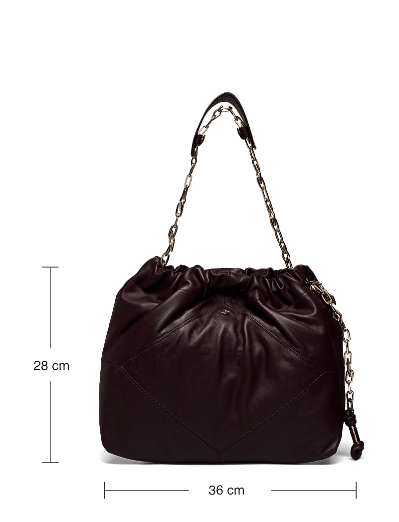 ba&sh - BAG M NAPPA JUNE TOTE - top handle - bordeaux - 5