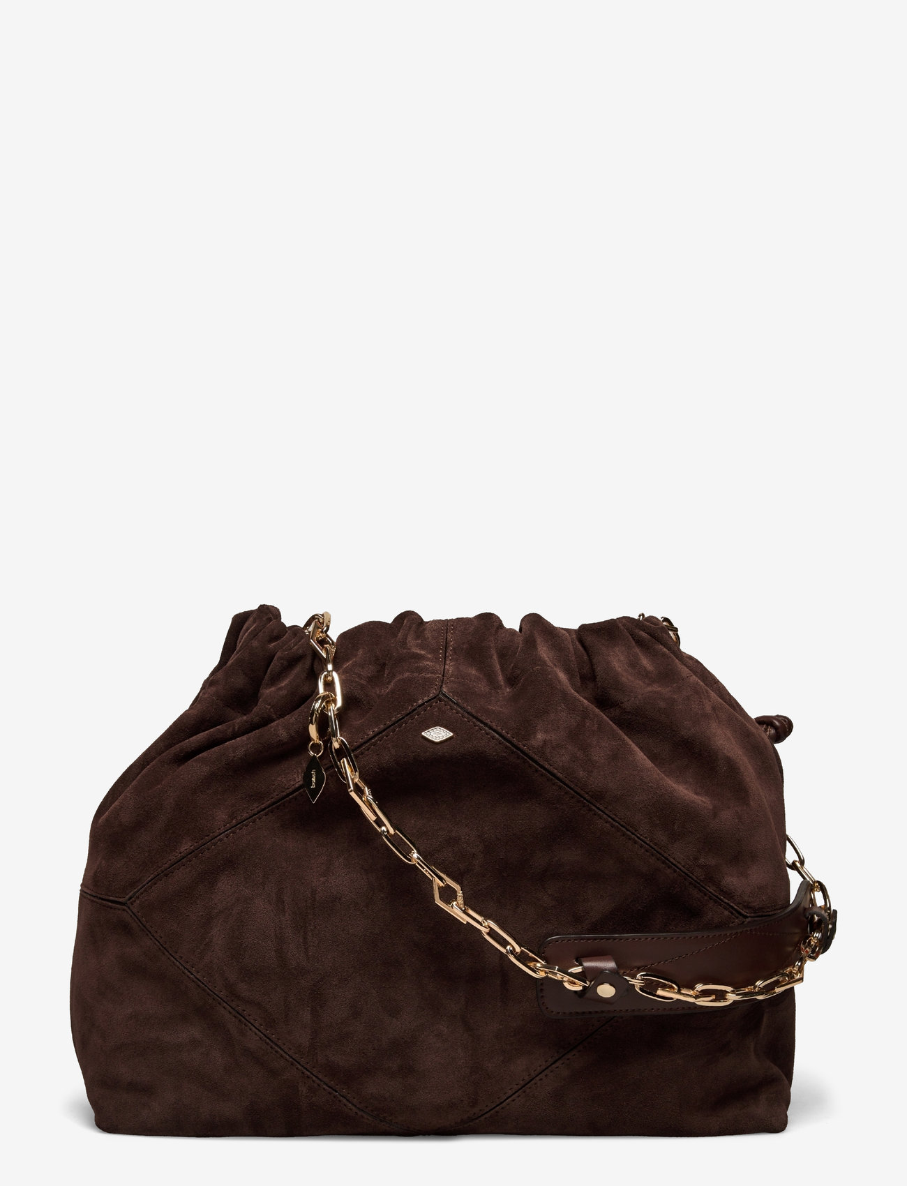 ba&sh - SAC M SUEDE JUNE TOTE - shoulder bags - choco - 0