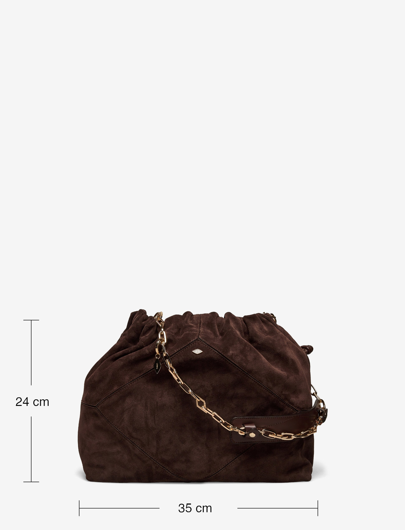 ba&sh - SAC M SUEDE JUNE TOTE - shoulder bags - choco - 5