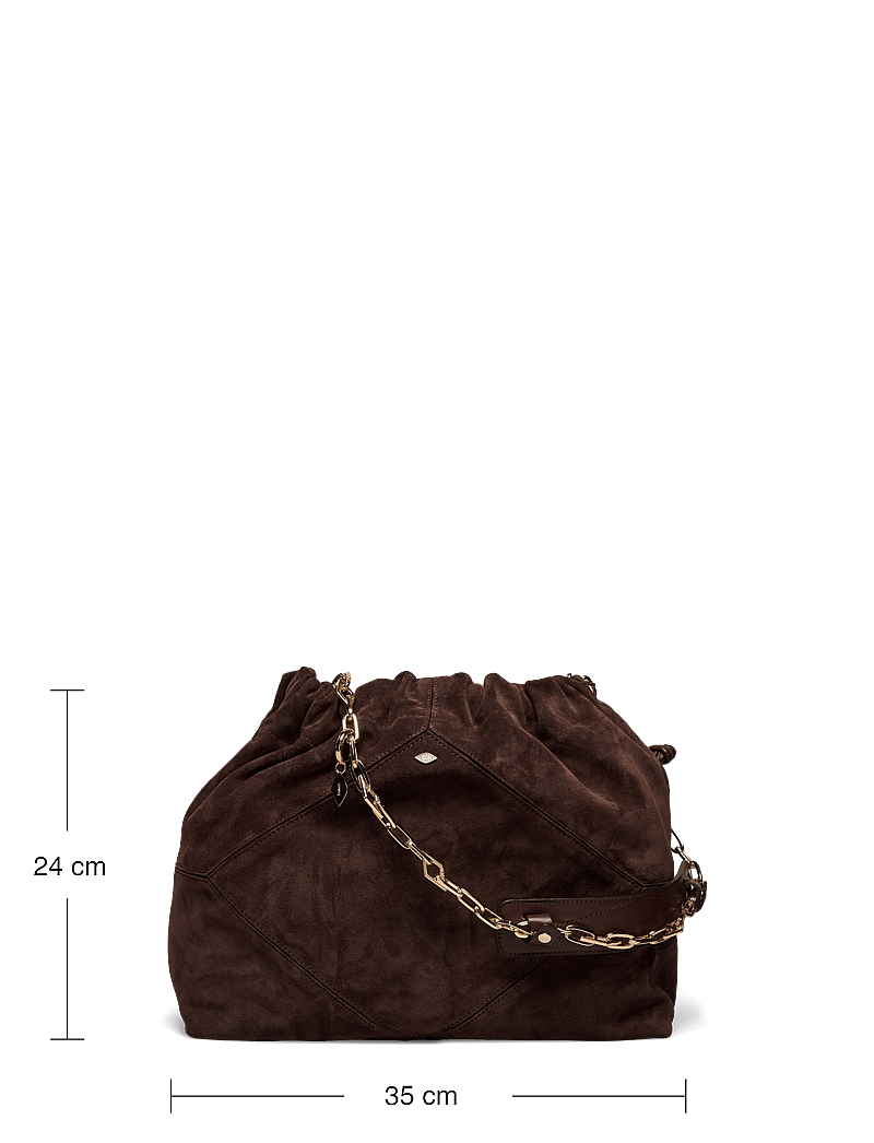 ba&sh - SAC M SUEDE JUNE TOTE - shoulder bags - choco - 5