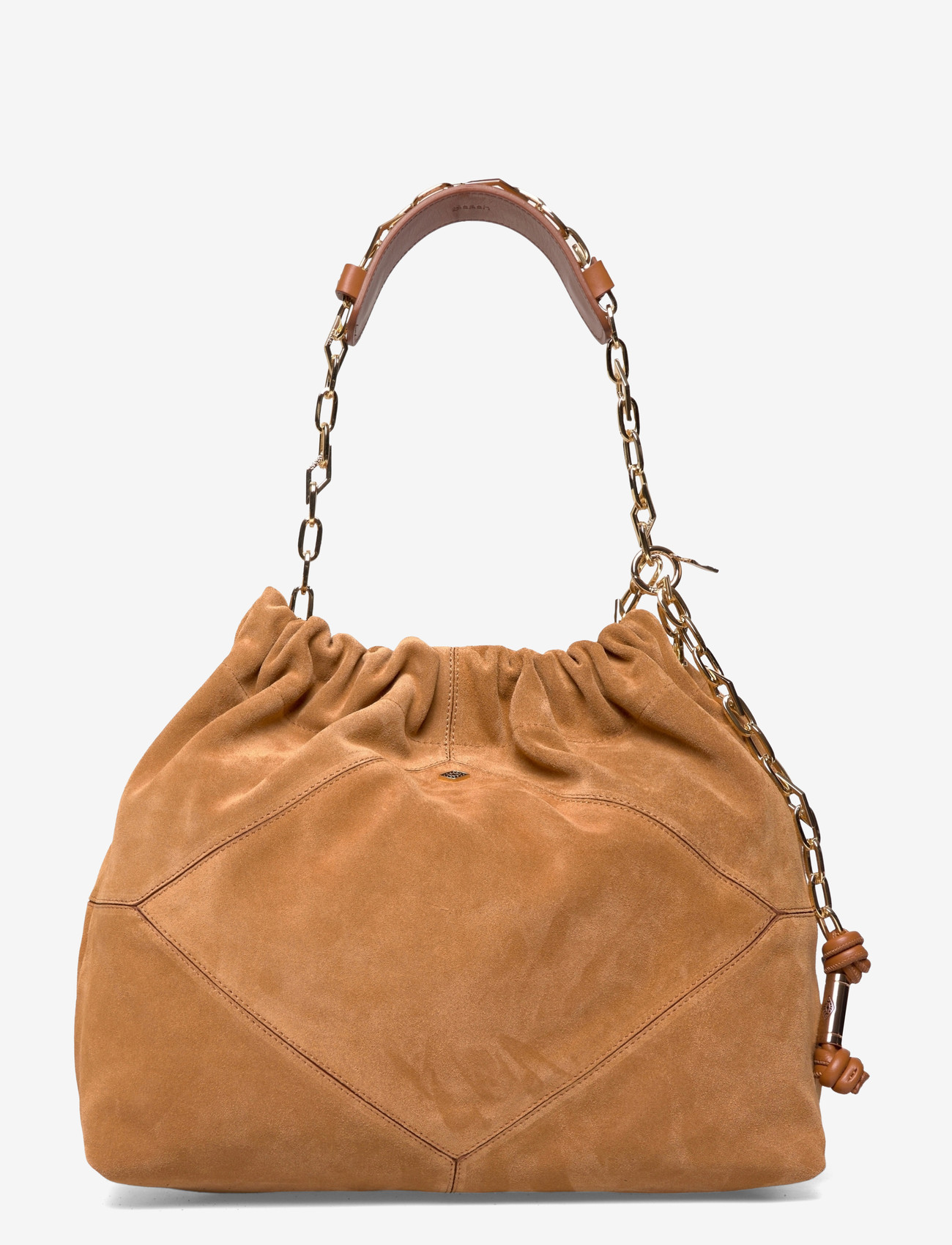 ba&sh - BAG M SUEDE JUNE TOTE - særlige begivenheder - cognac - 0