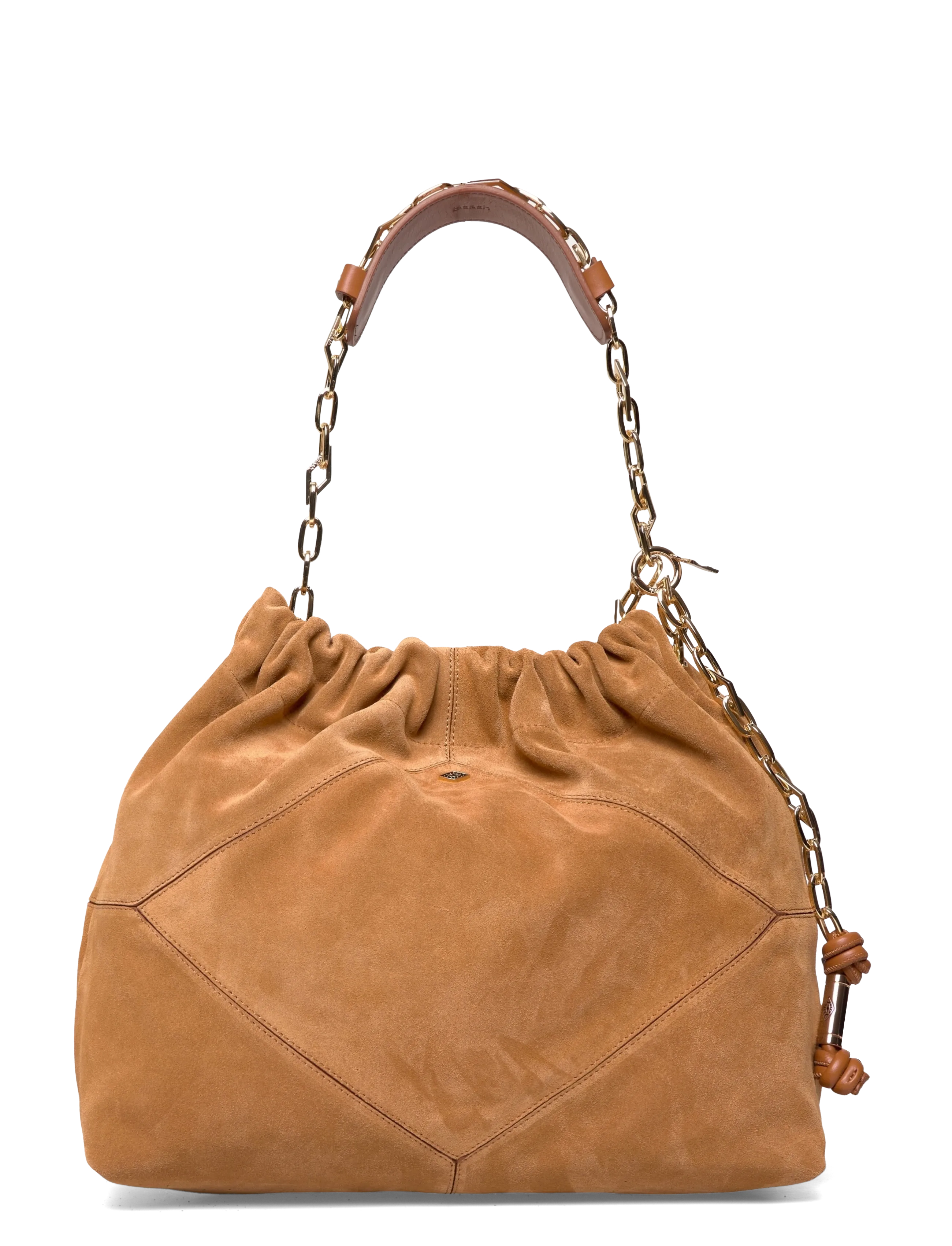 ba&sh BAG M SUEDE JUNE TOTE - Festtøj - COGNAC / brown