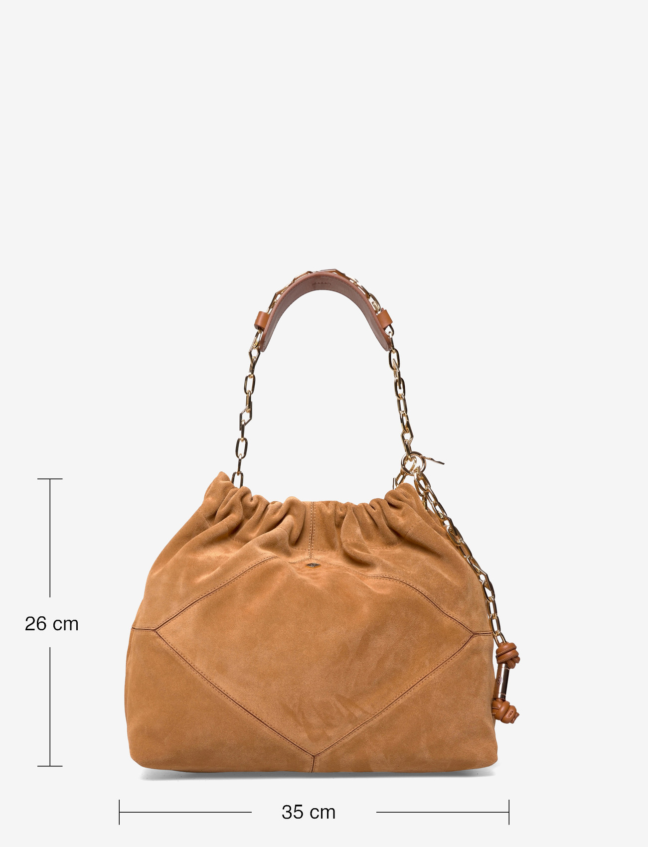 ba&sh - BAG M SUEDE JUNE TOTE - særlige begivenheder - cognac - 3