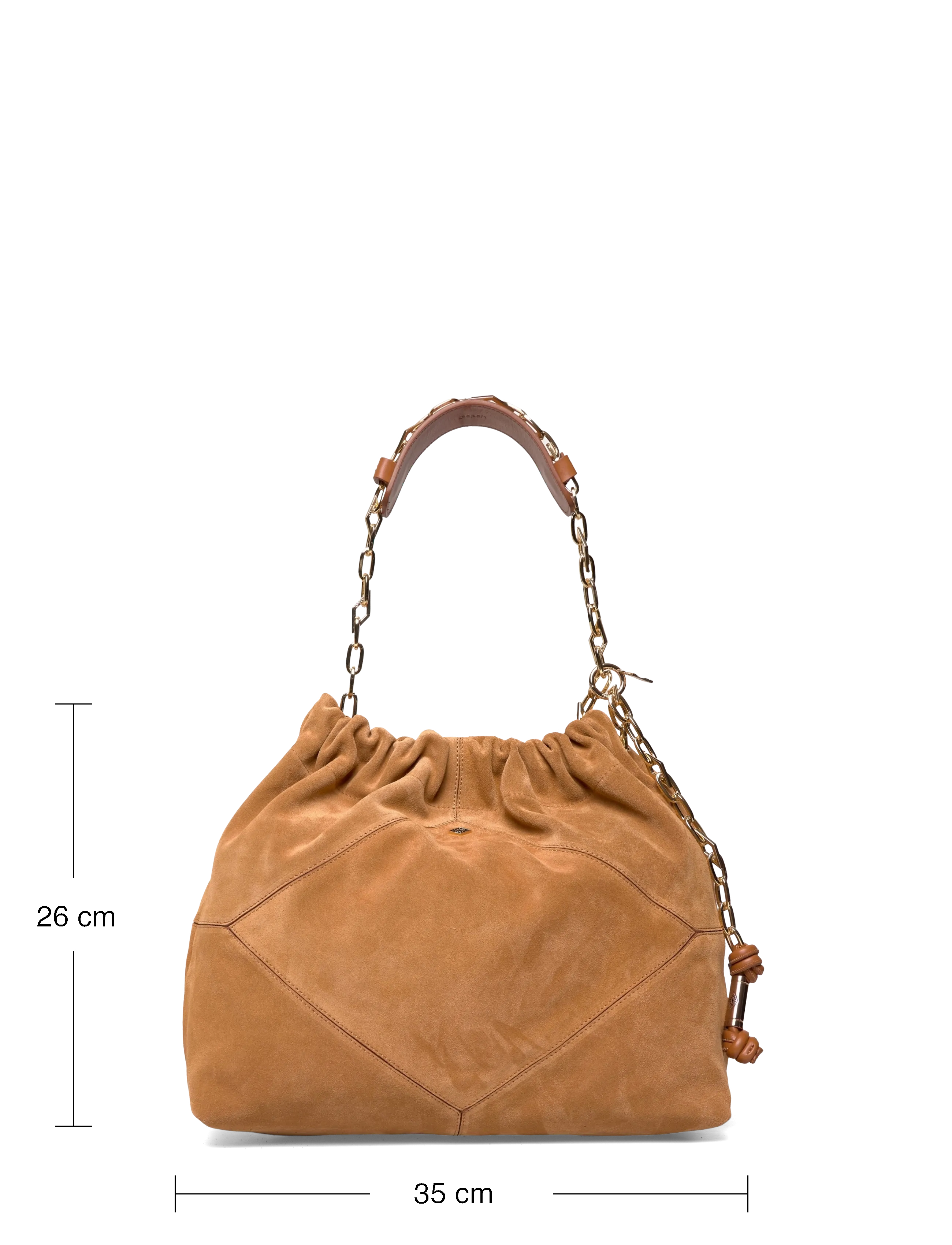 ba&sh - SAC M SUEDE JUNE TOTE - shoulder bags - cognac - 4