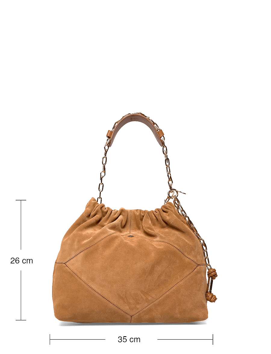ba&sh - SAC M SUEDE JUNE TOTE - shoulder bags - cognac - 4