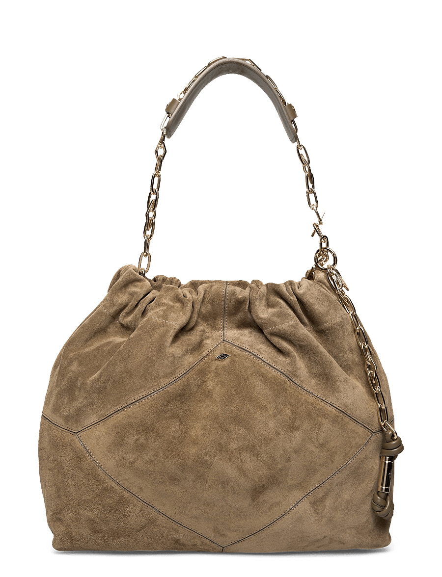 ba&sh - BAG M SUEDE JUNE TOTE - modetrends - kaki - 0