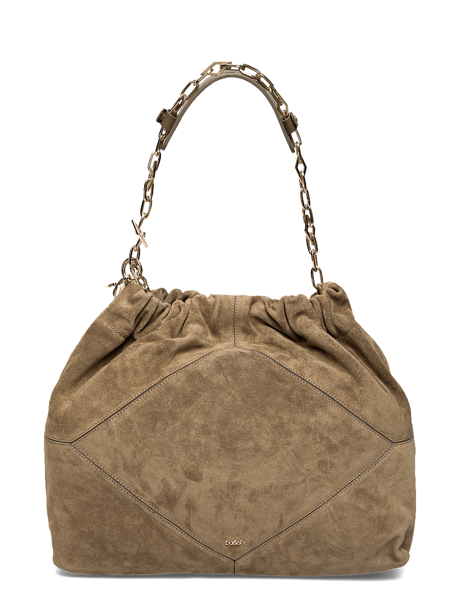 ba&sh - BAG M SUEDE JUNE TOTE - modetrends - kaki - 1