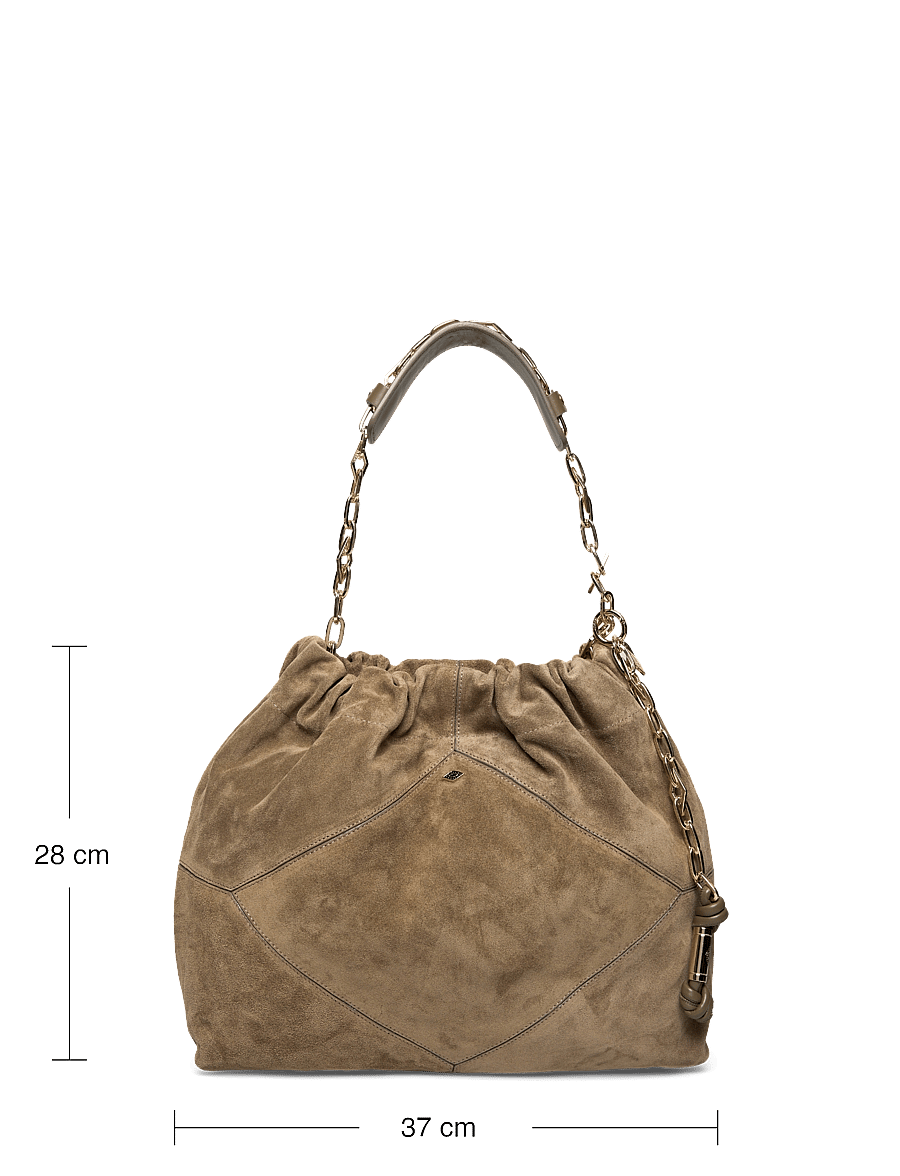 ba&sh - BAG M SUEDE JUNE TOTE - modetrends - kaki - 3