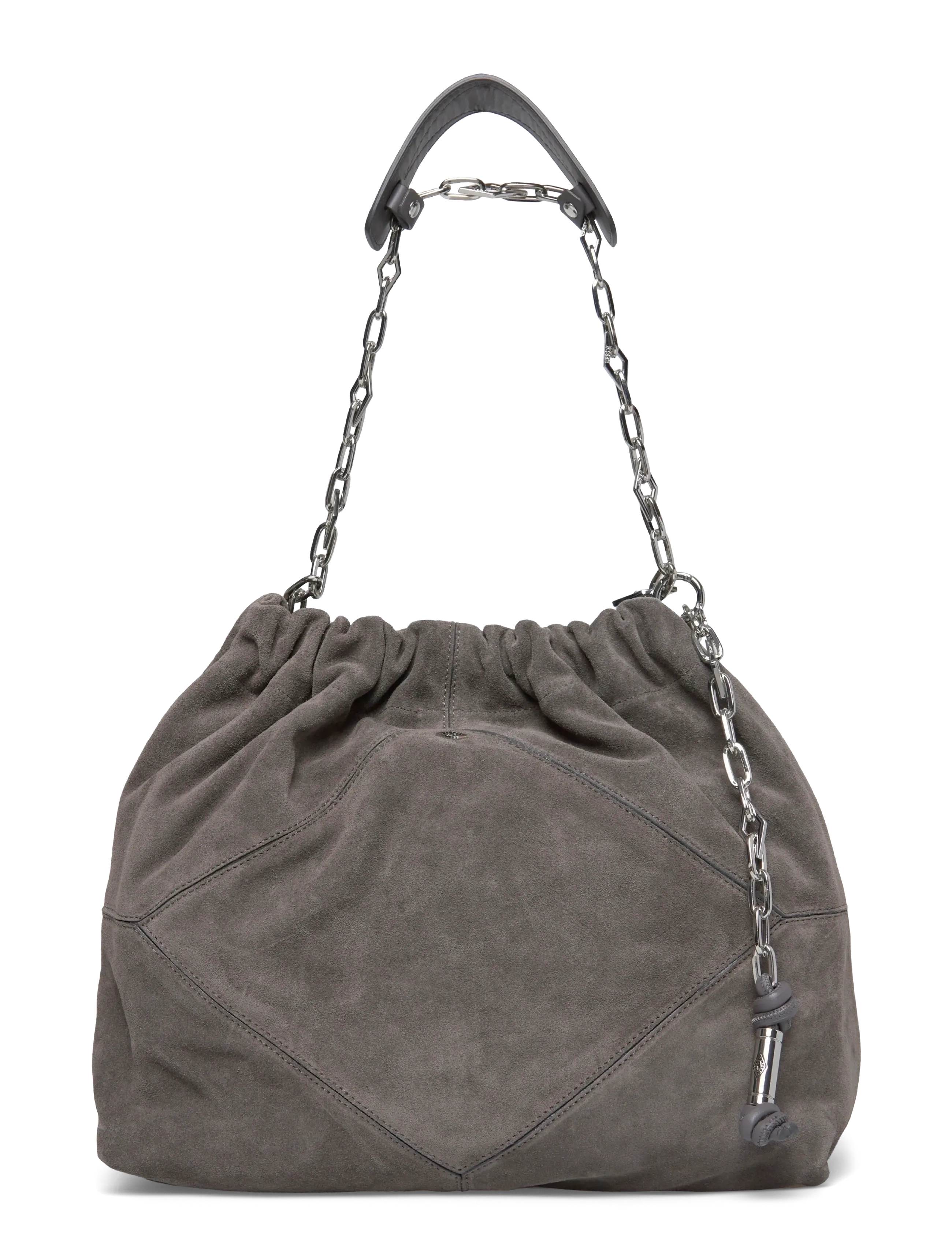 BAG M SUEDE JUNE TOTE - DARKGREY