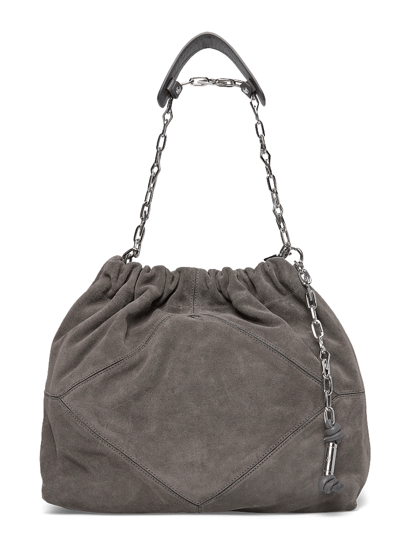 ba&sh - BAG M SUEDE JUNE TOTE - tote-stiilis kotid - darkgrey - 0