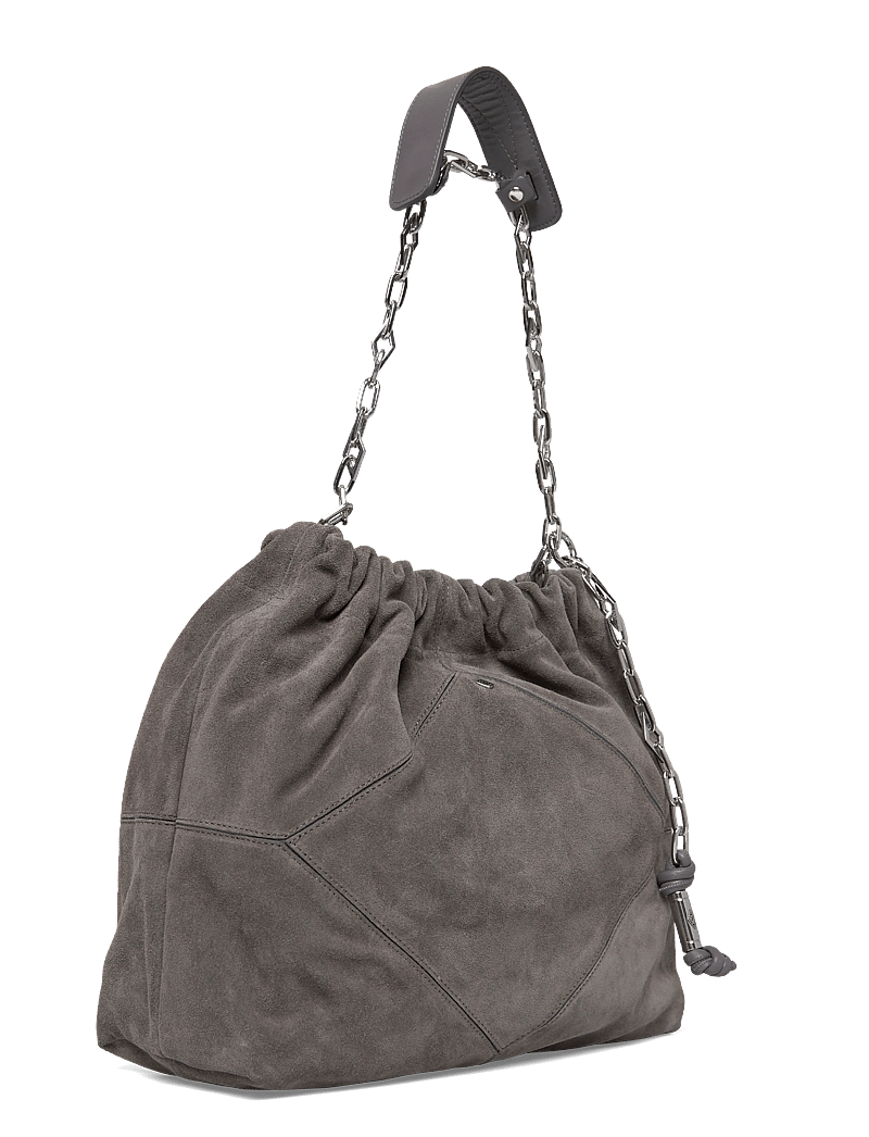 ba&sh - BAG M SUEDE JUNE TOTE - tote-stiilis kotid - darkgrey - 2
