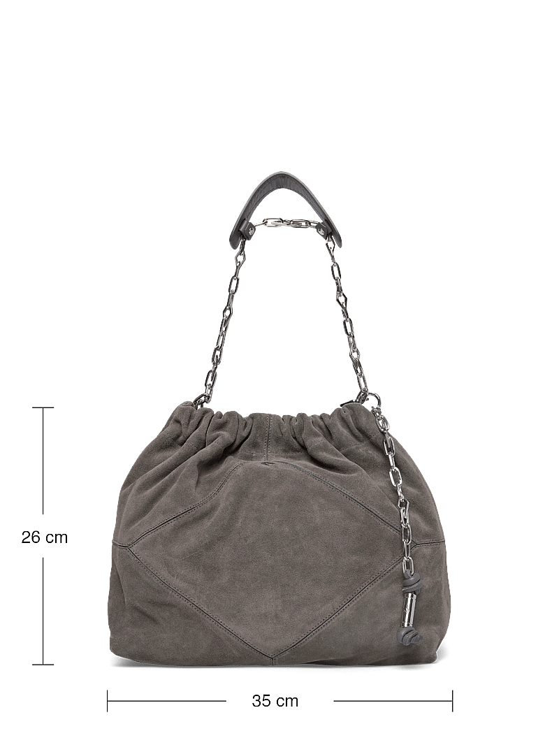 ba&sh - BAG M SUEDE JUNE TOTE - tote-stiilis kotid - darkgrey - 3