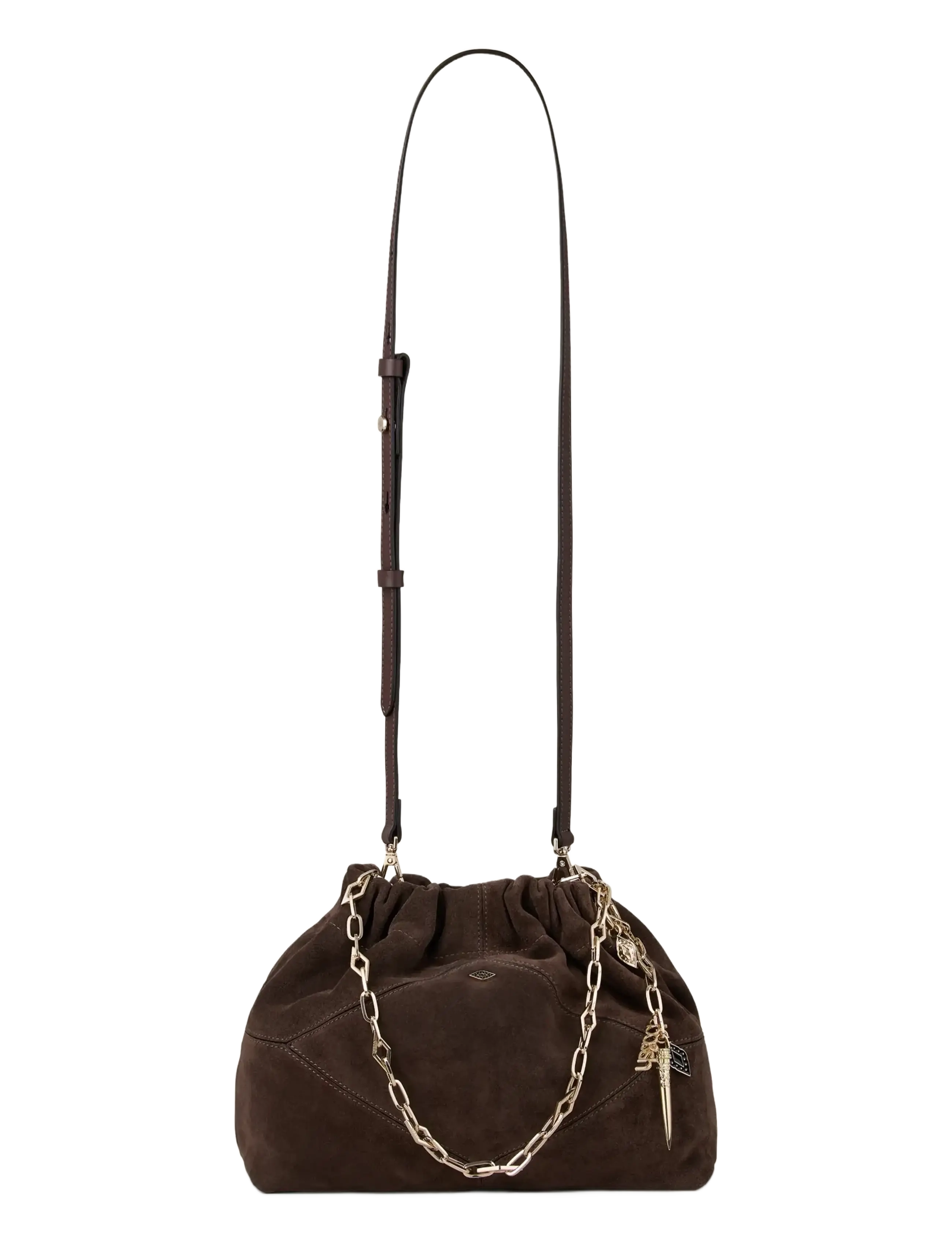 ba&sh - SAC S SUEDE MINI JUNE TOTE - choco - 1