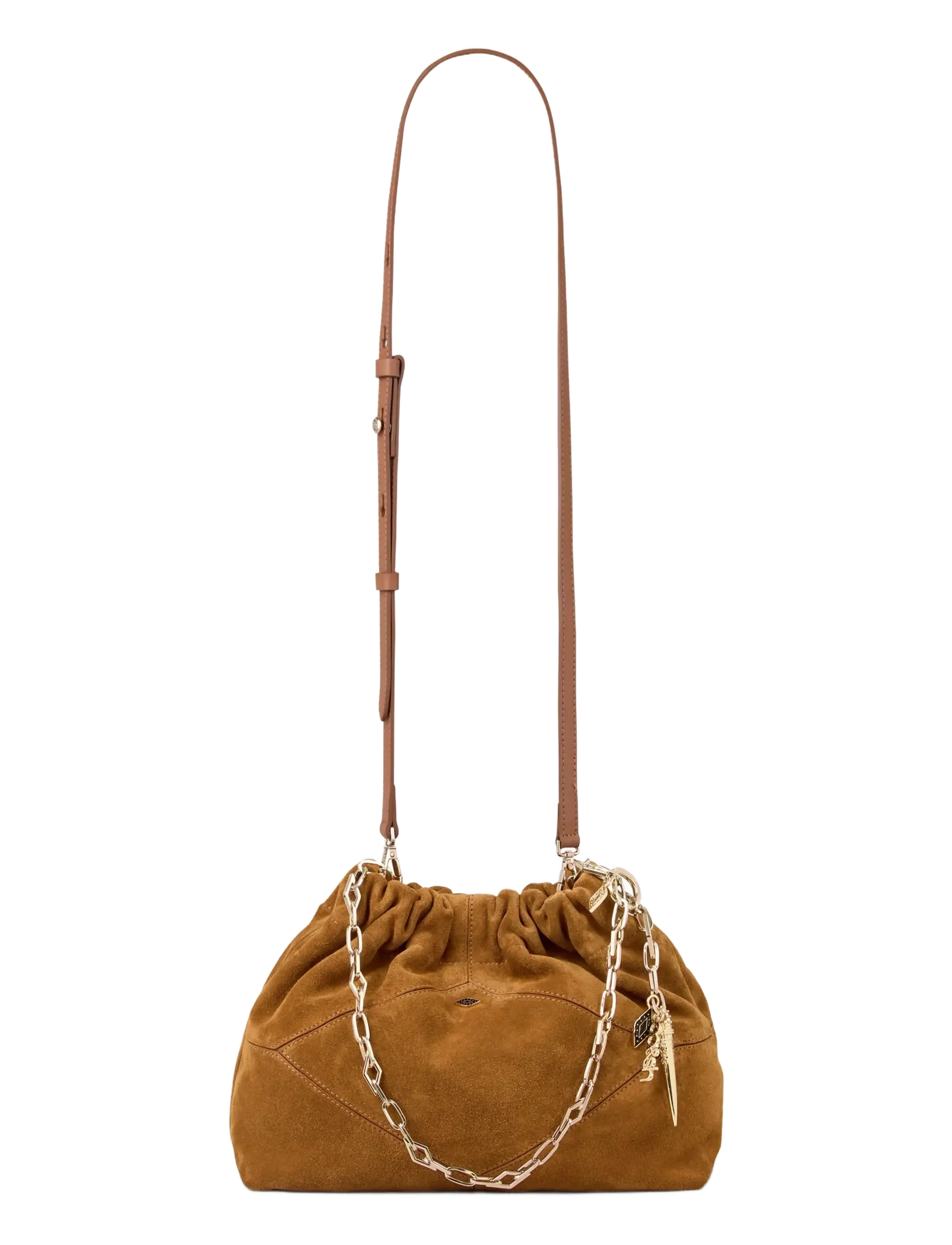 ba&sh - SAC S SUEDE MINI JUNE TOTE - cognac - 2