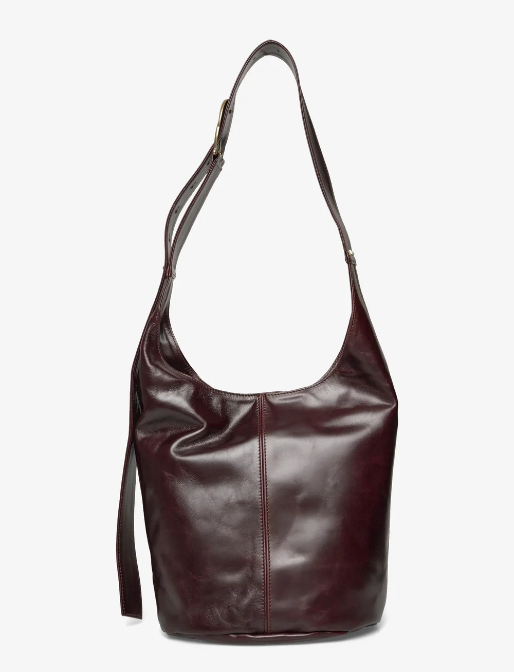 ba&sh - BAG L VINTAGE LEATHER YOUYOU - sacs à bandoulière - moka - 0