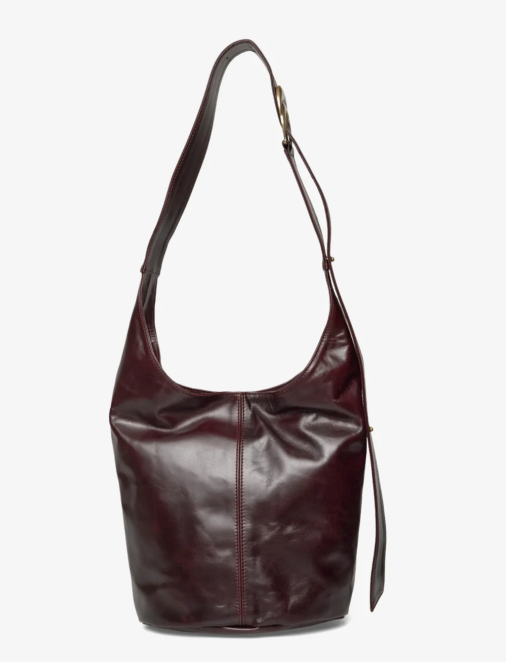 ba&sh - BAG L VINTAGE LEATHER YOUYOU - sacs à bandoulière - moka - 1