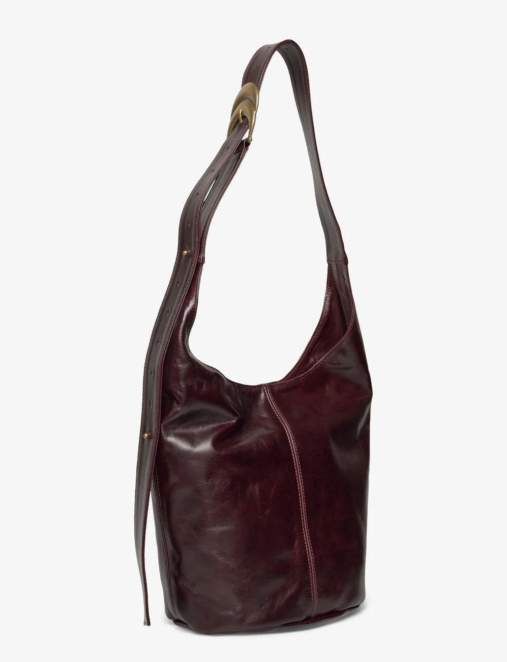 ba&sh - BAG L VINTAGE LEATHER YOUYOU - sacs à bandoulière - moka - 2