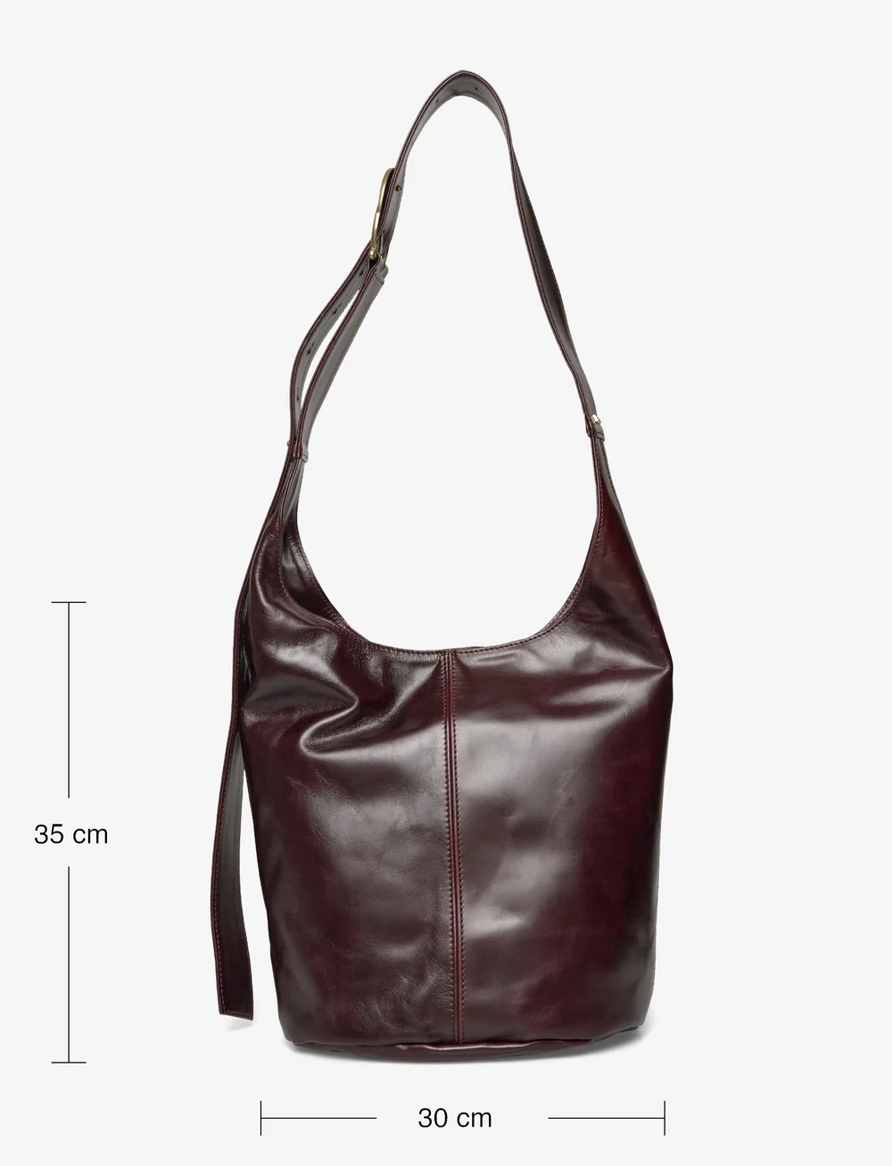 ba&sh - BAG L VINTAGE LEATHER YOUYOU - sacs à bandoulière - moka - 3