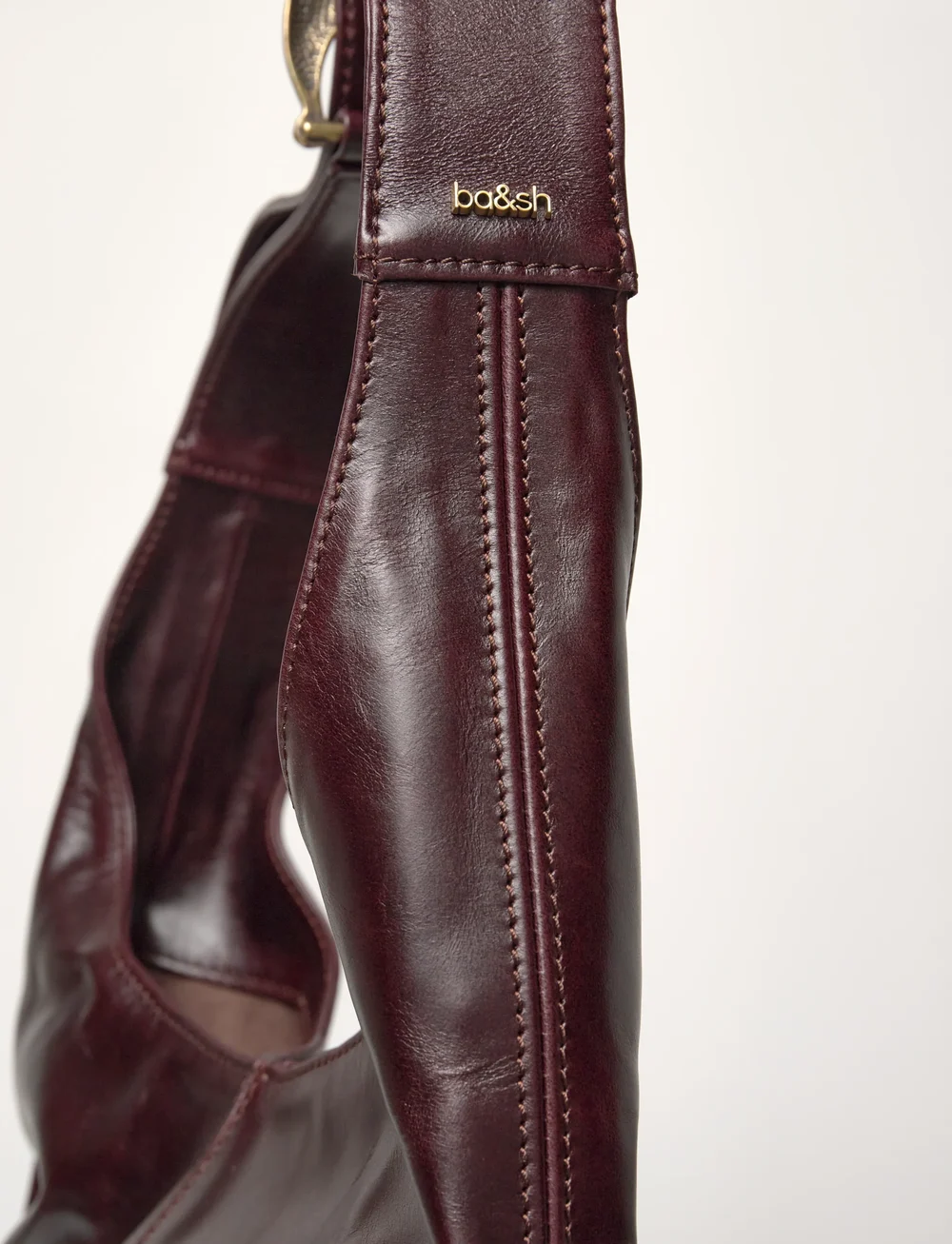 ba&sh - BAG L VINTAGE LEATHER YOUYOU - sacs à bandoulière - moka - 4