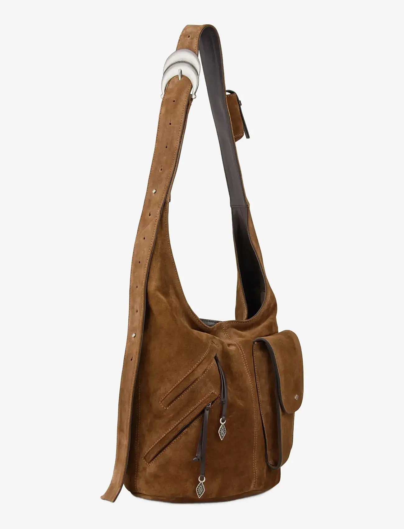 ba&sh - SAC L SUEDE MULTIPOCKETS YOUYOU - väskor - brown - 2