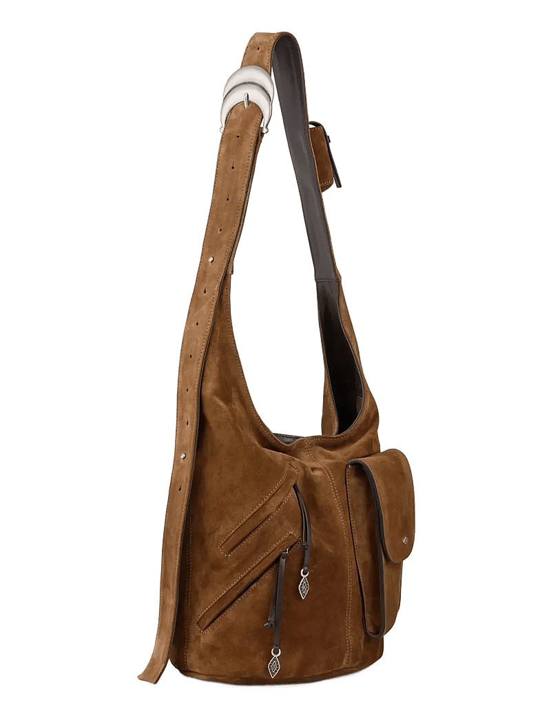 ba&sh - SAC L SUEDE MULTIPOCKETS YOUYOU - väskor - brown - 2