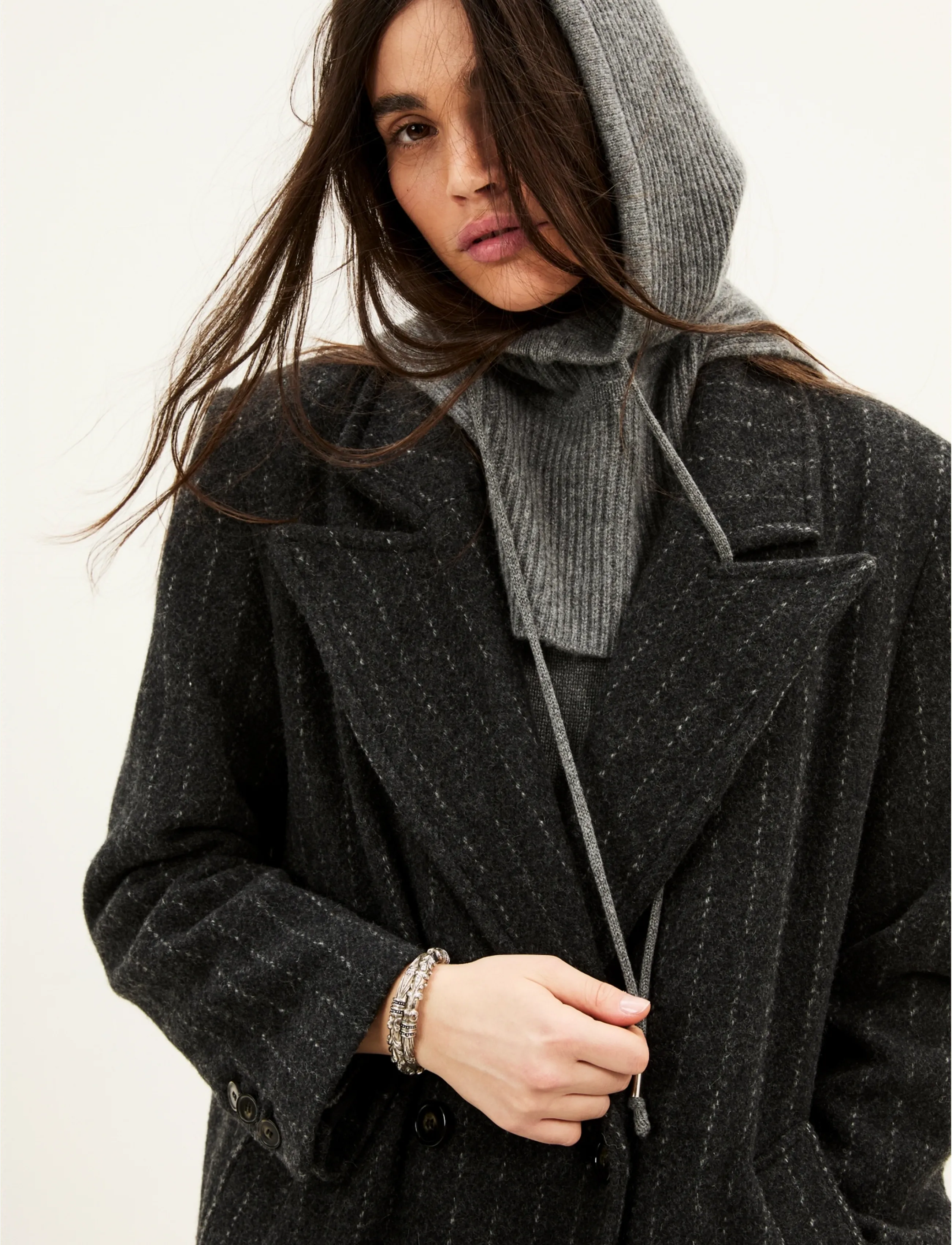 ba&sh - HOOD CADETTO - grey - 0
