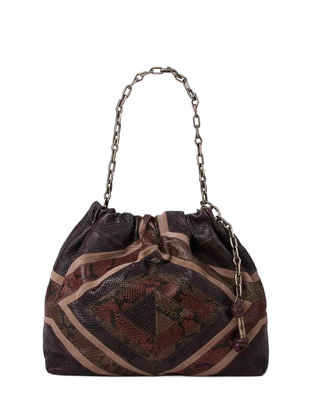 ba&sh BAG M PATCHWORK EXOTIC JUNE TOTE - Taschen - RED / red