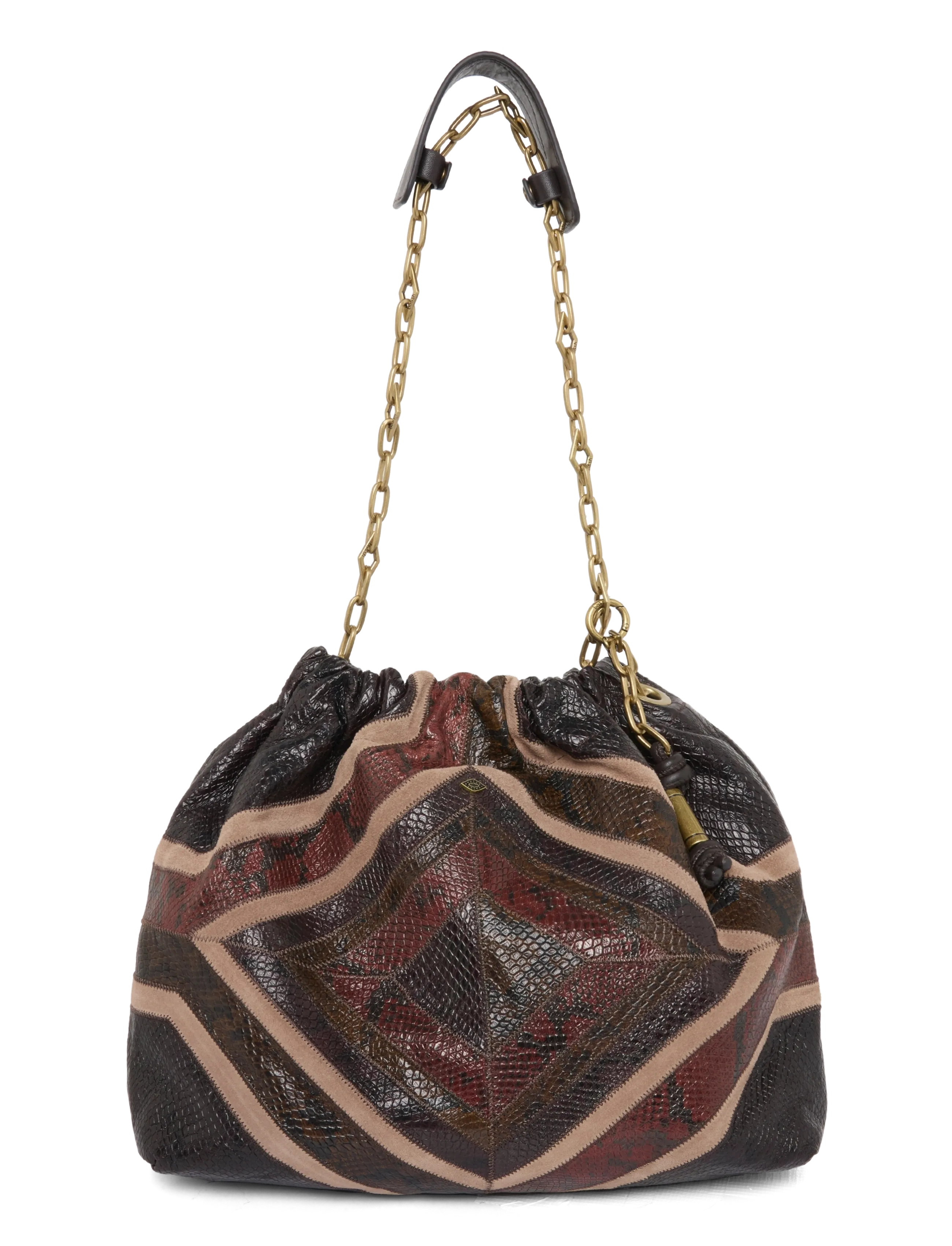 ba&sh - BAG M PATCHWORK EXOTIC JUNE TOTE - kandekotid - red - 2