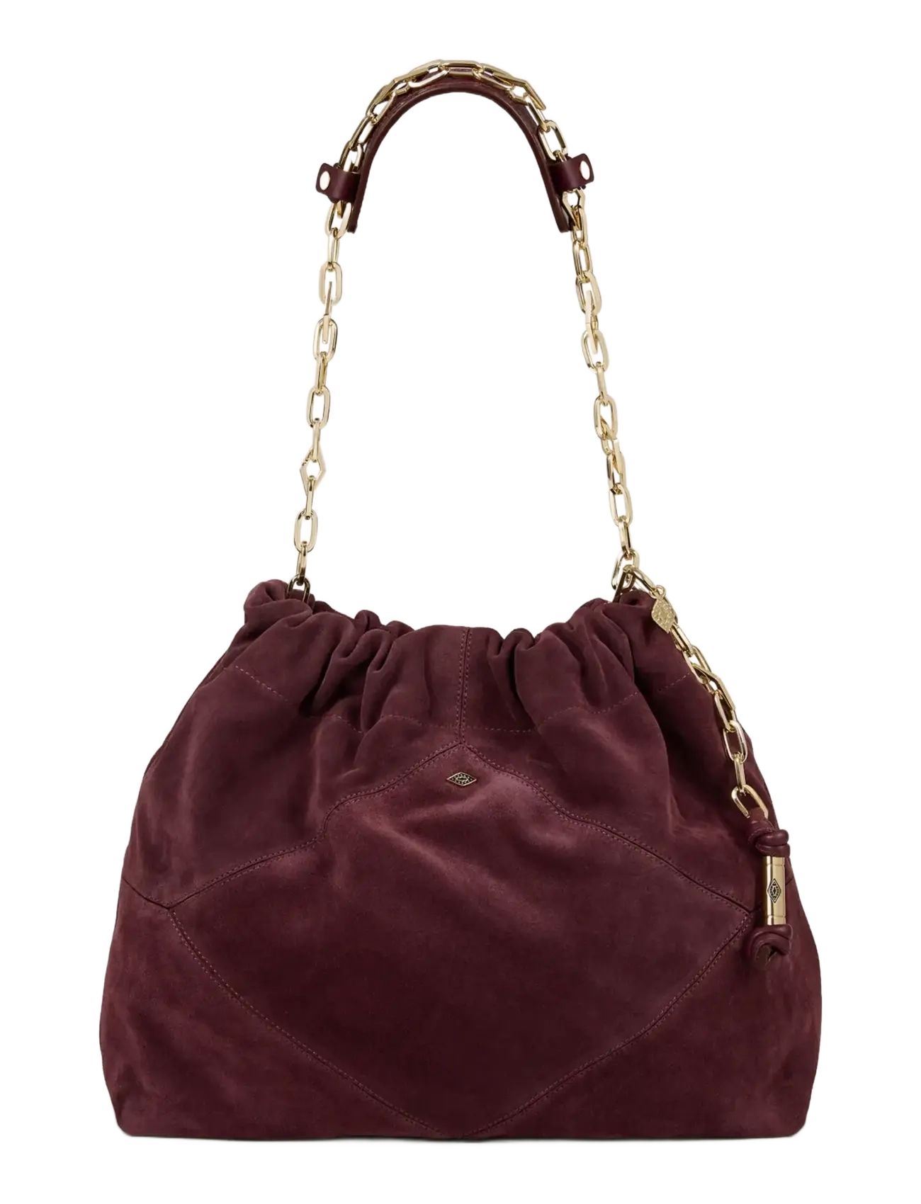 ba&sh BAG M SUEDE JUNE TOTE - Taschen - BURGUNDY / burgundy