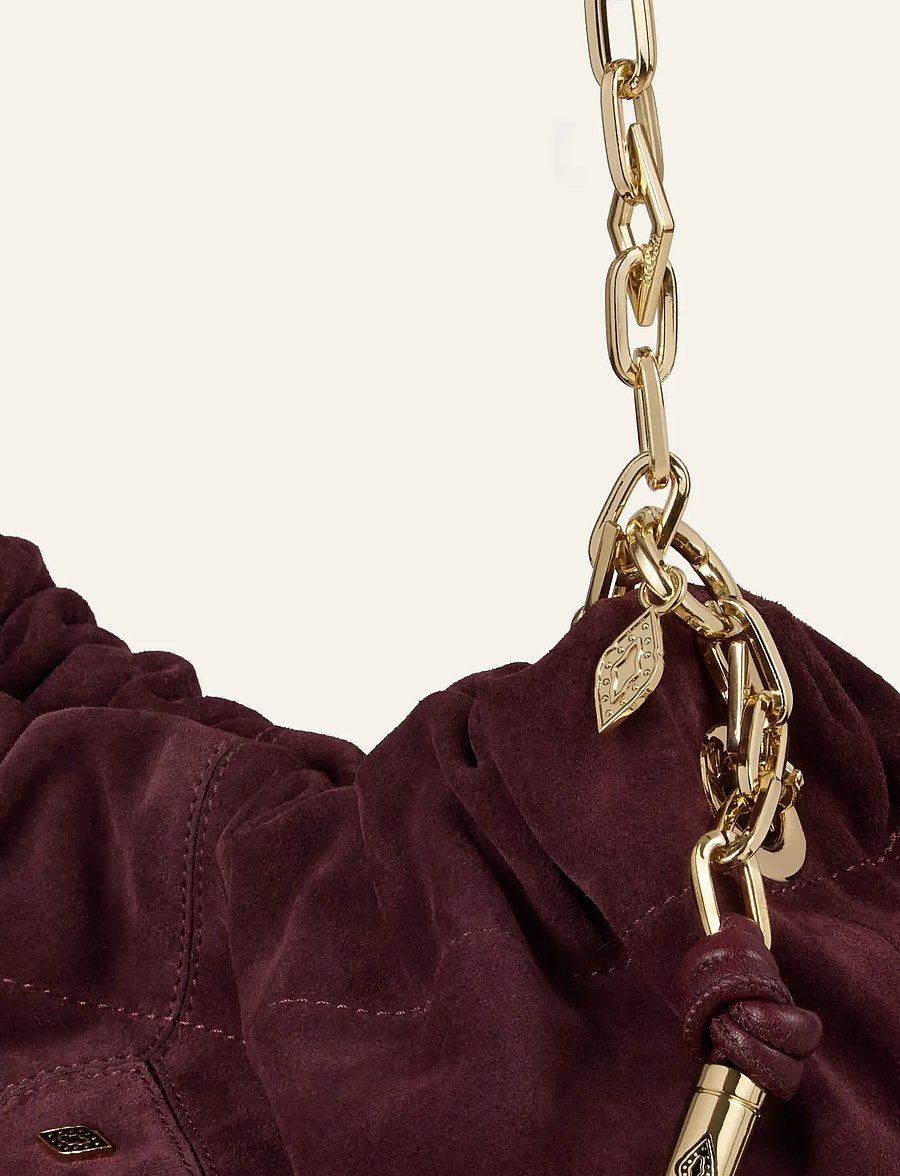 ba&sh - BAG M SUEDE JUNE TOTE - burgundy - 3